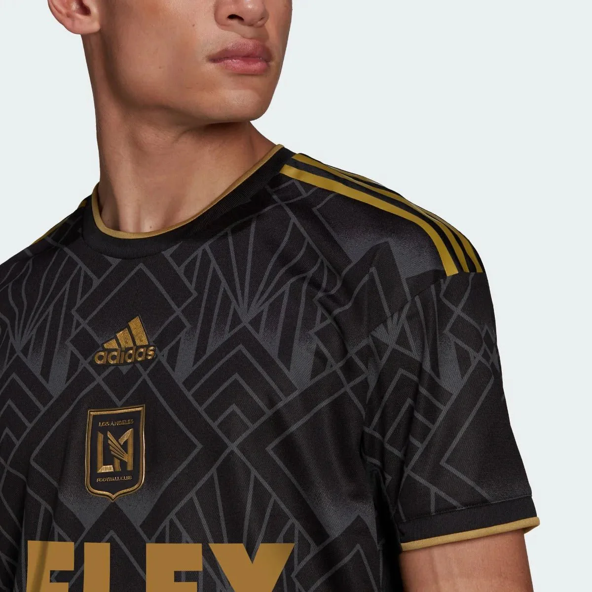 adidas 2022-23 LAFC Authentic Home Jersey - Black-Gold - Image 4