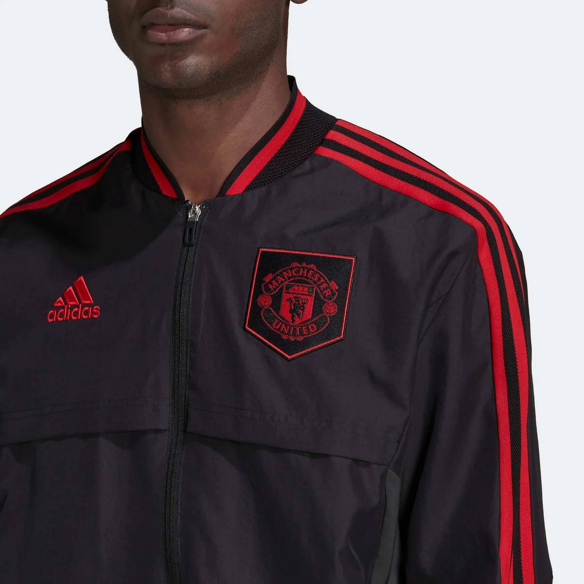 Adidas 2022-23 Manchester United Anthem Jacket - Black - Image 4