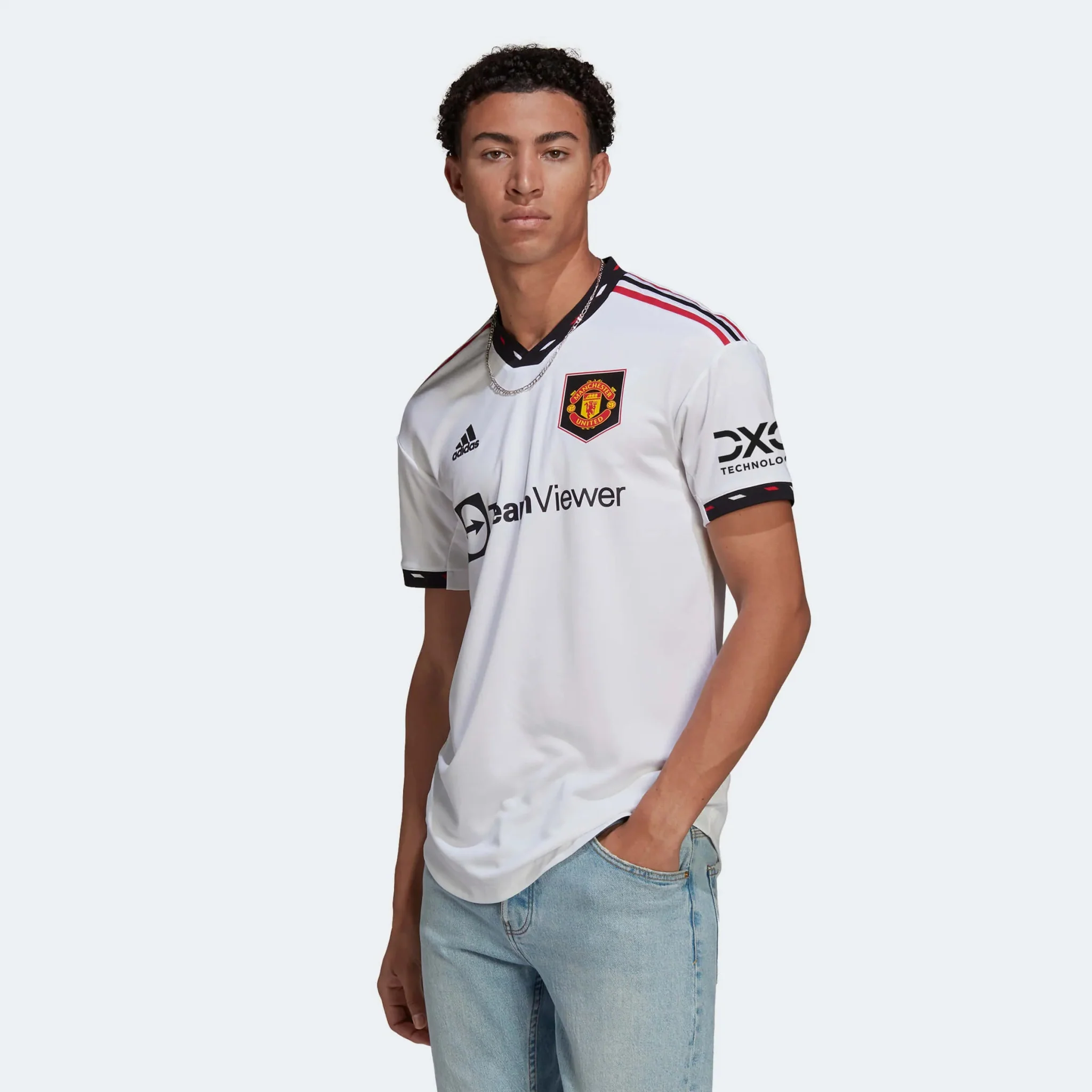 adidas 2022-23 Manchester United Authentic Away Jersey - White - Image 7