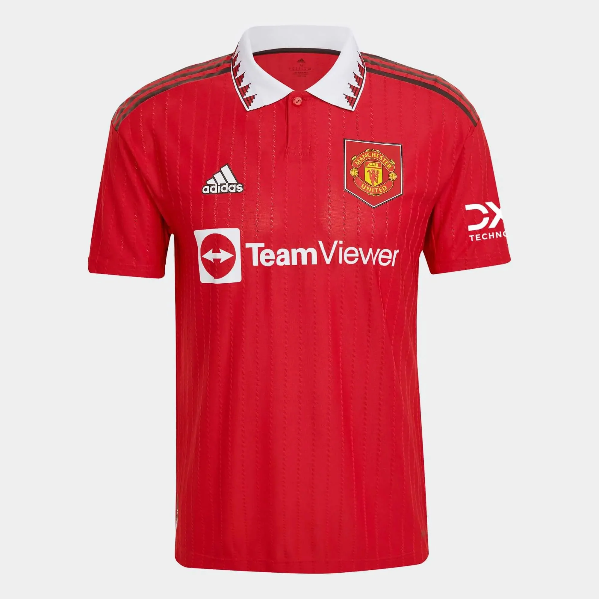 adidas 2022-23 Manchester United Authentic Home Jersey - Red-White - Image 4