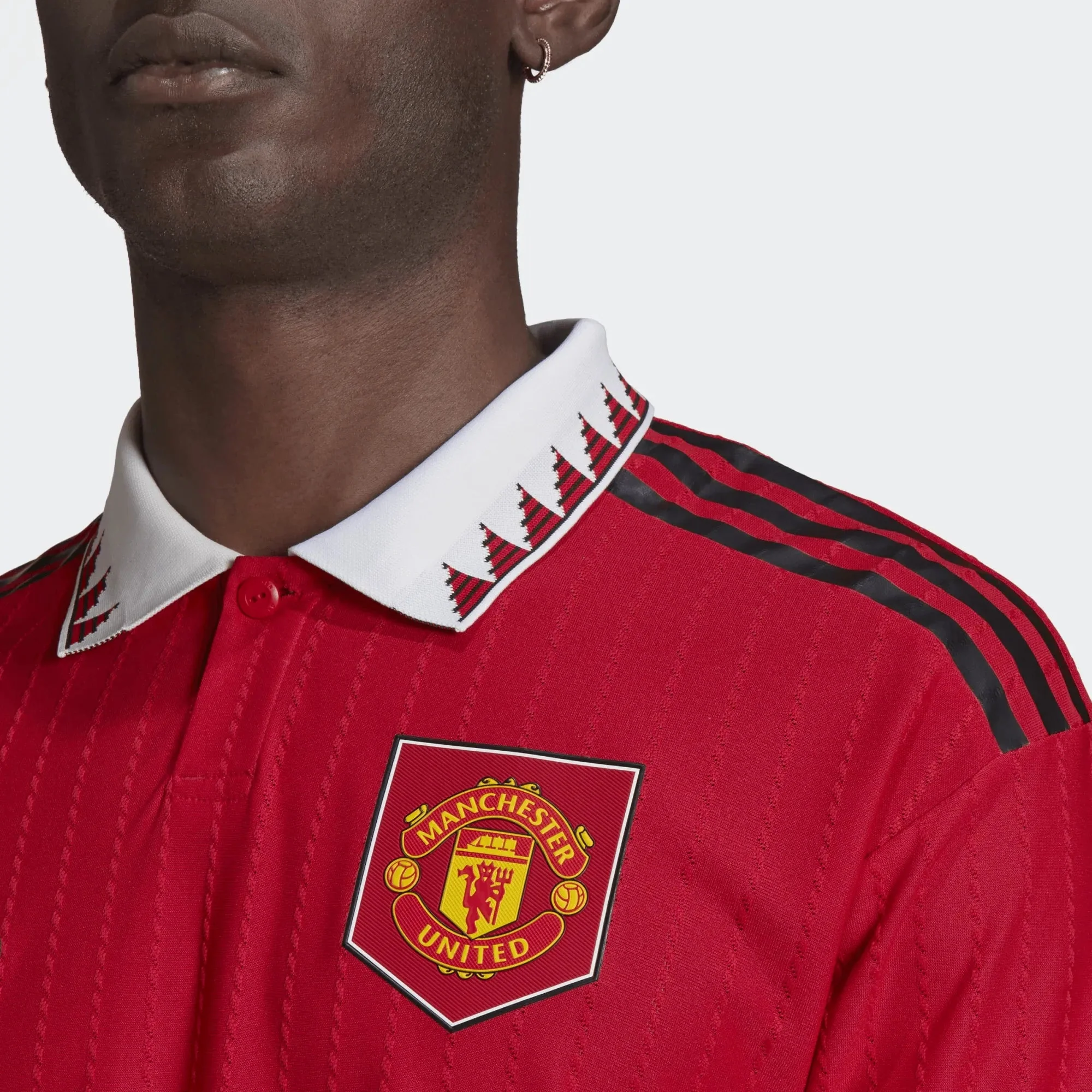 adidas 2022-23 Manchester United Authentic Home Jersey - Red-White - Image 9