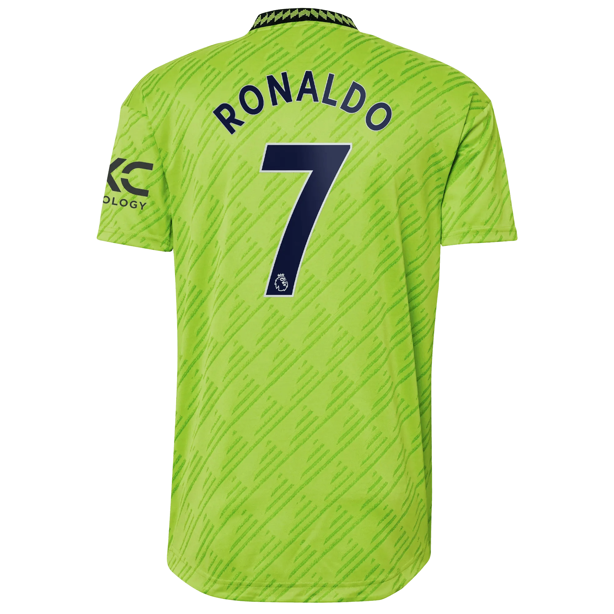 adidas 2022-23 Manchester United Authentic Third Jersey - Solar Slime - Image 2