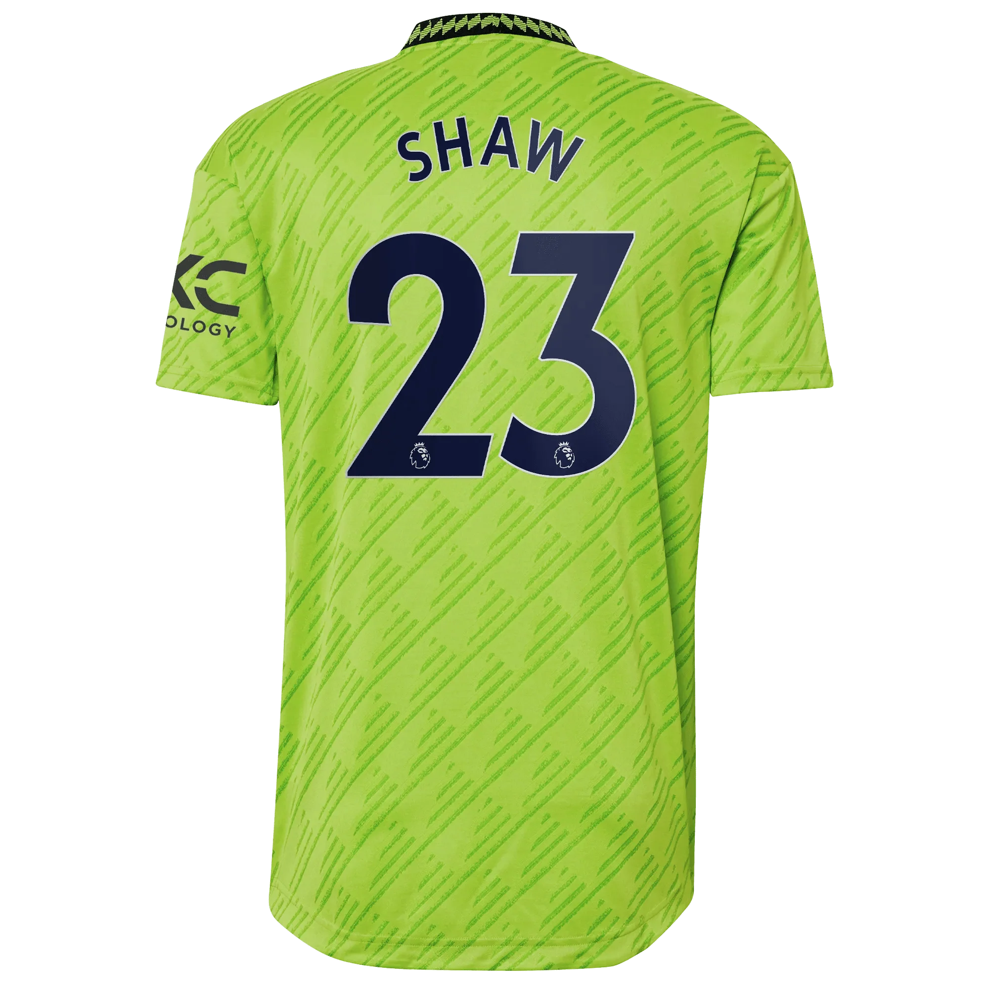 adidas 2022-23 Manchester United Authentic Third Jersey - Solar Slime - Image 3