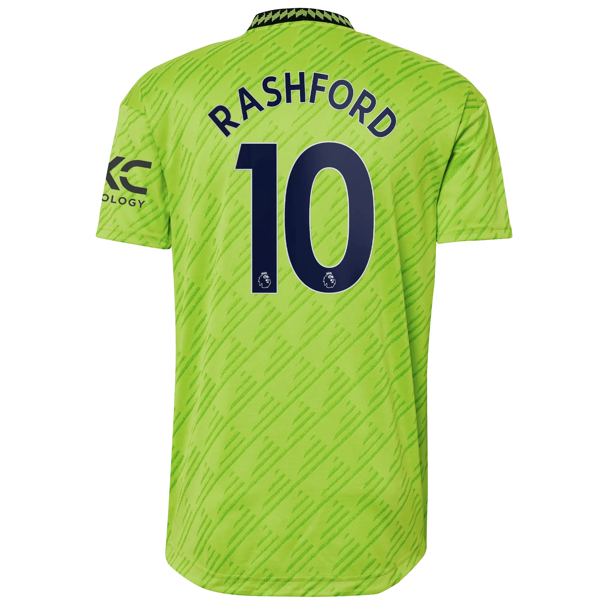 adidas 2022-23 Manchester United Authentic Third Jersey - Solar Slime - Image 4