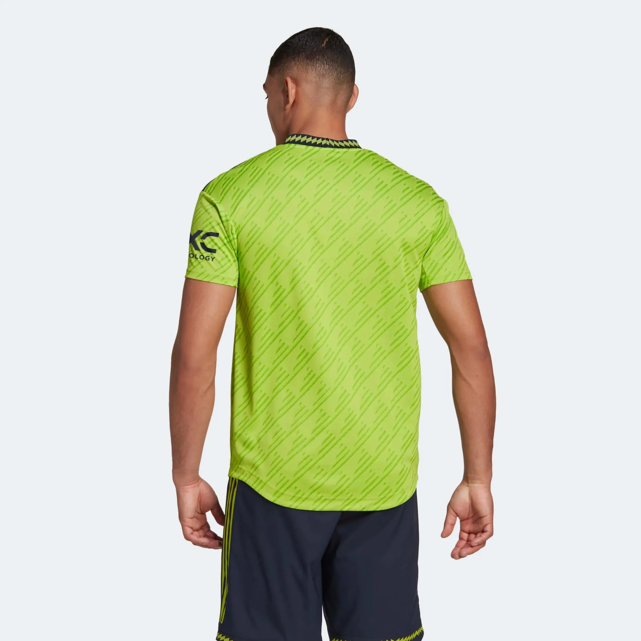 adidas 2022-23 Manchester United Authentic Third Jersey - Solar Slime - Image 7