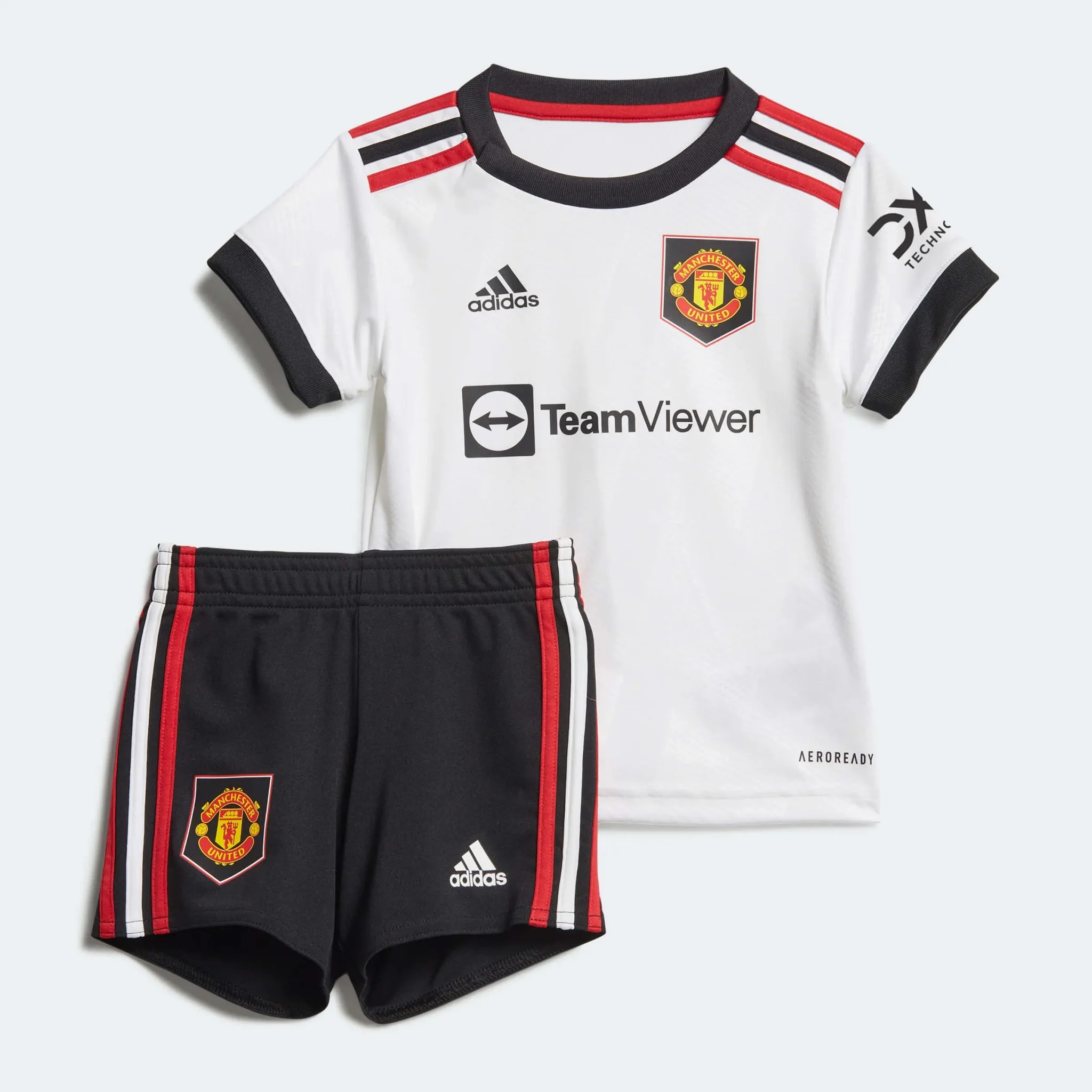 adidas 2022-23 Manchester United Away Baby Set - White-Black