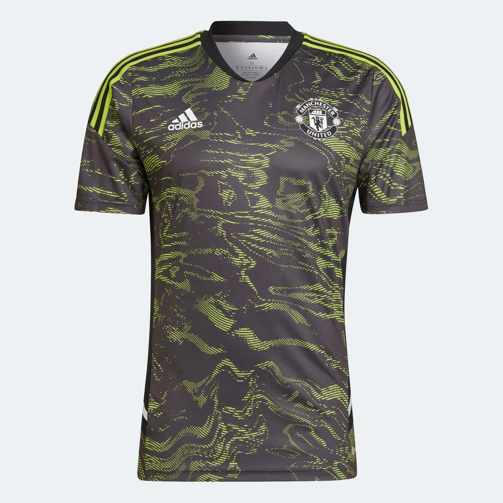 adidas 2022-23 Manchester United EU Training Jersey - Black-Slime