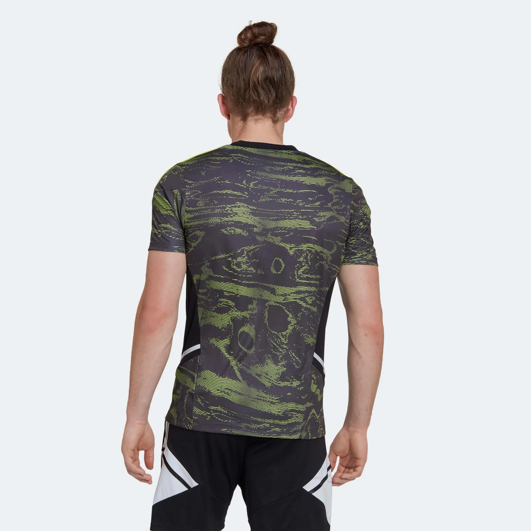 adidas 2022-23 Manchester United EU Training Jersey - Black-Slime - Image 3