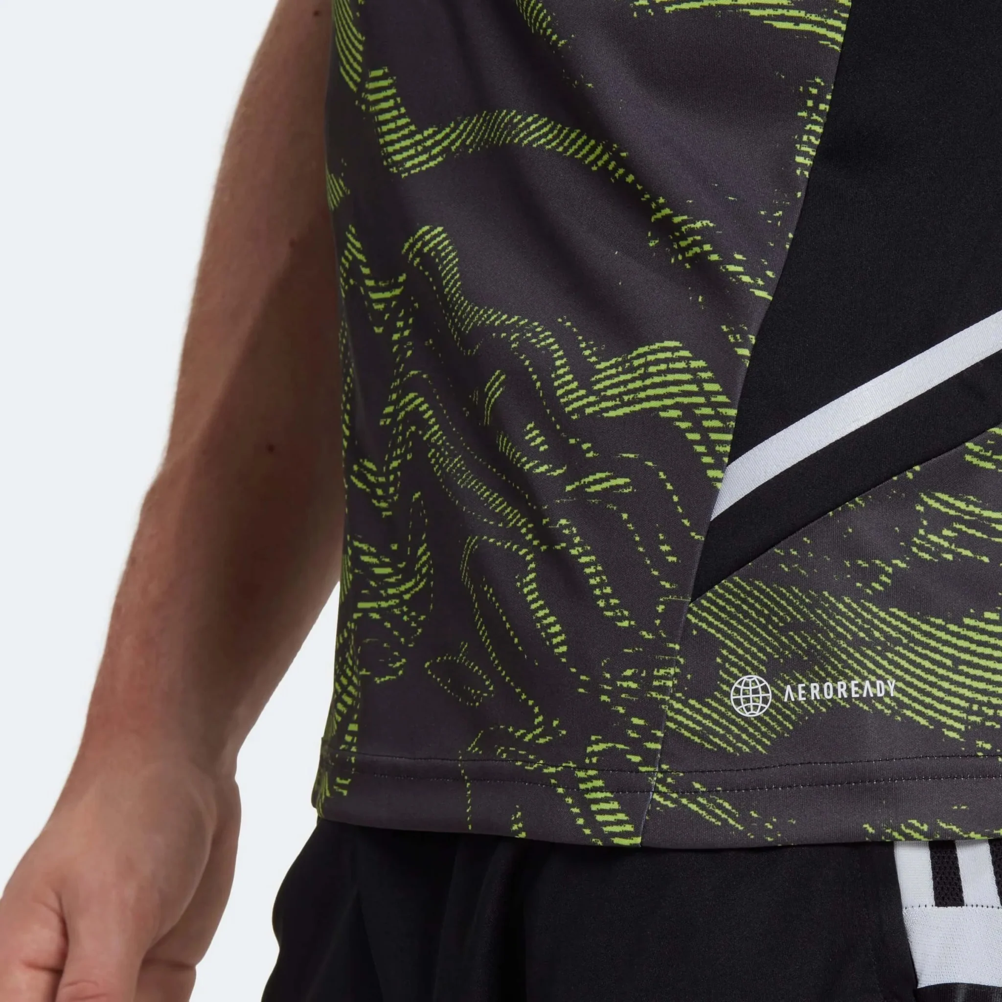 adidas 2022-23 Manchester United EU Training Jersey - Black-Slime - Image 5