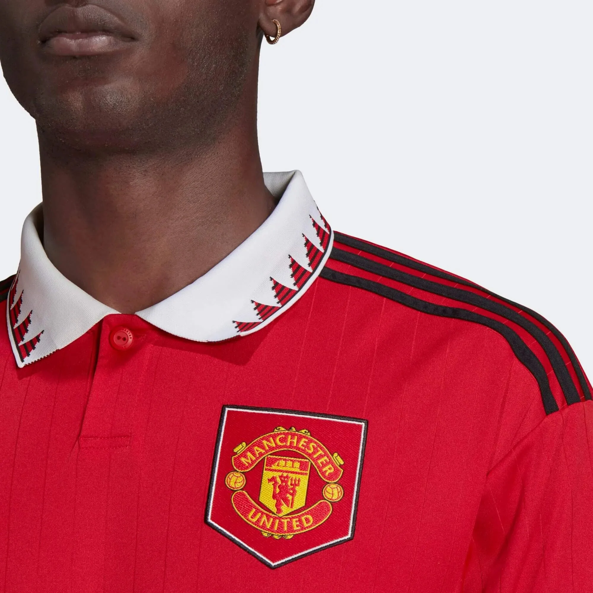 adidas 2022-23 Manchester United Home Long Sleeve Jersey - Red-White - Image 8