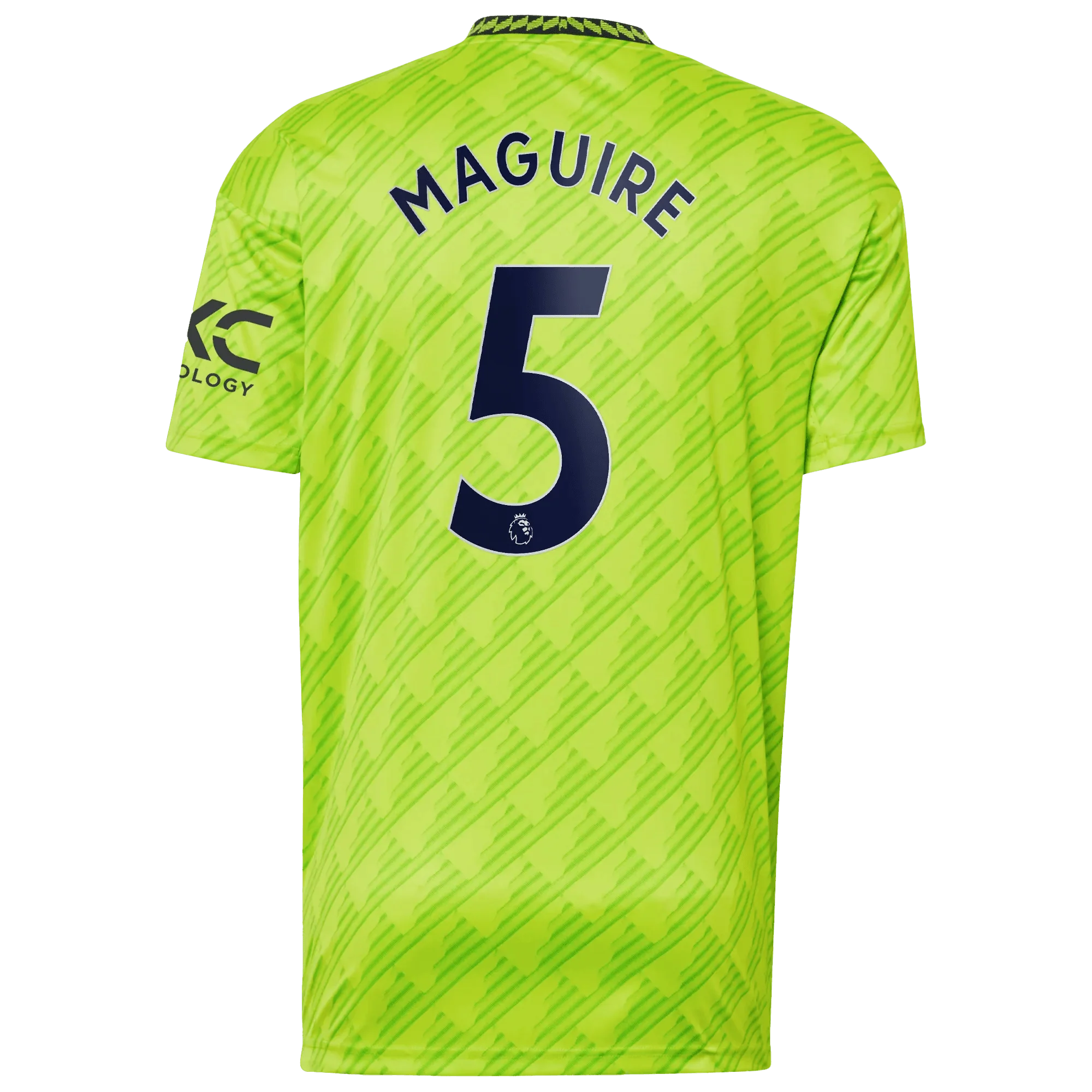 adidas 2022-23 Manchester United Third Jersey - Solar Slime - Image 5