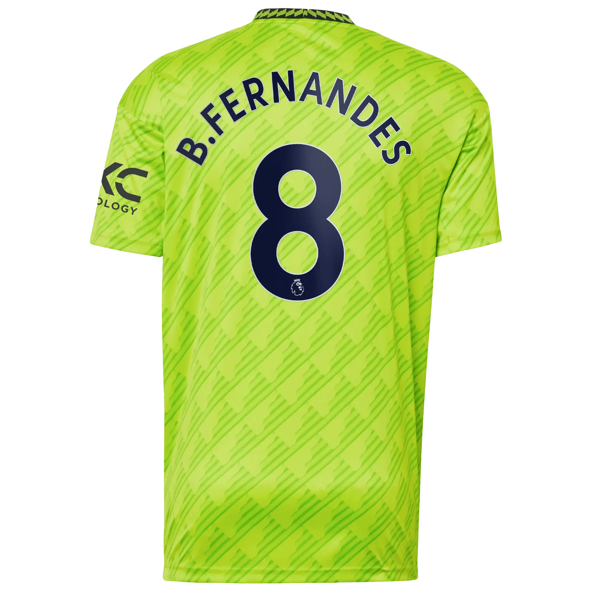 adidas 2022-23 Manchester United Third Jersey - Solar Slime - Image 6