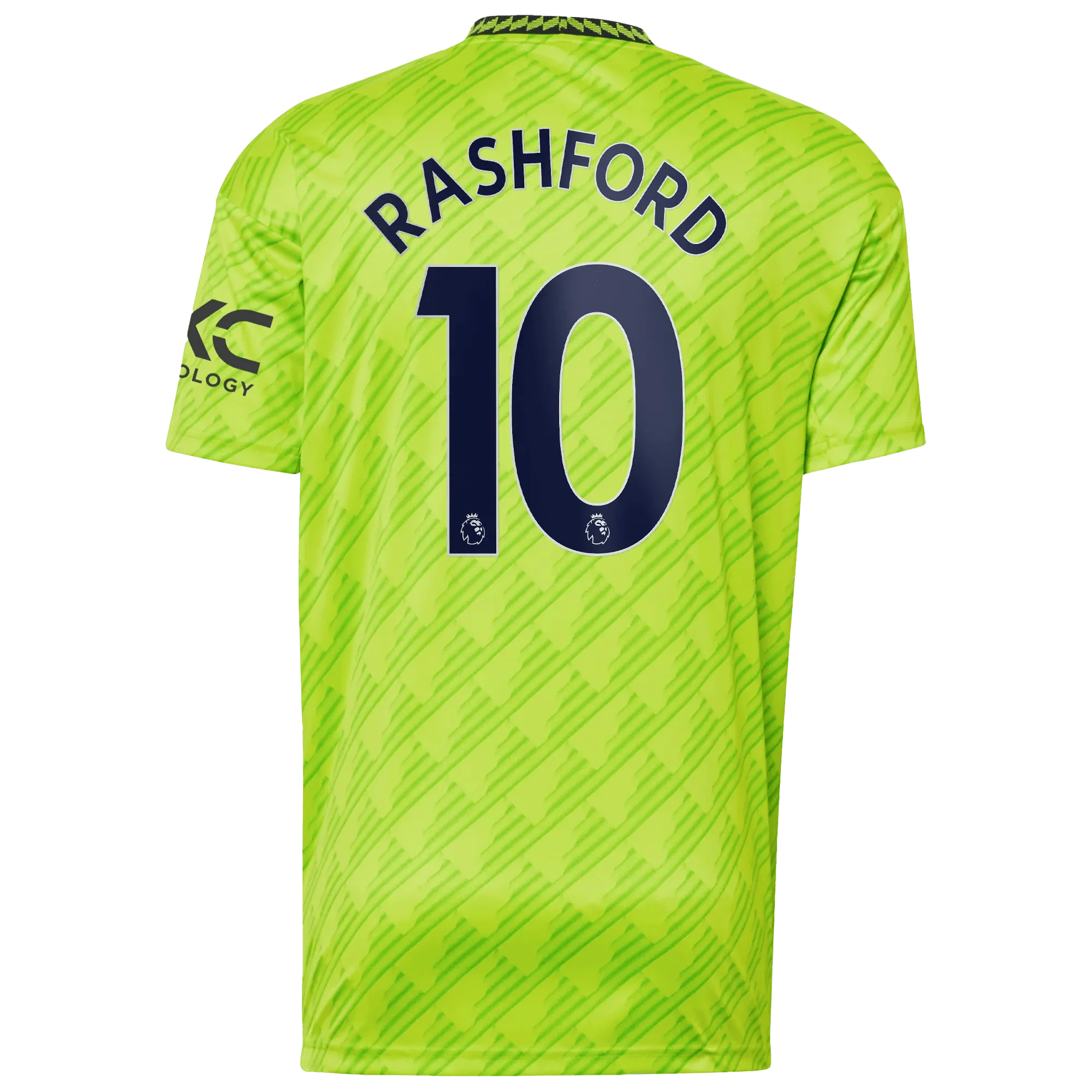 adidas 2022-23 Manchester United Third Jersey - Solar Slime - Image 7