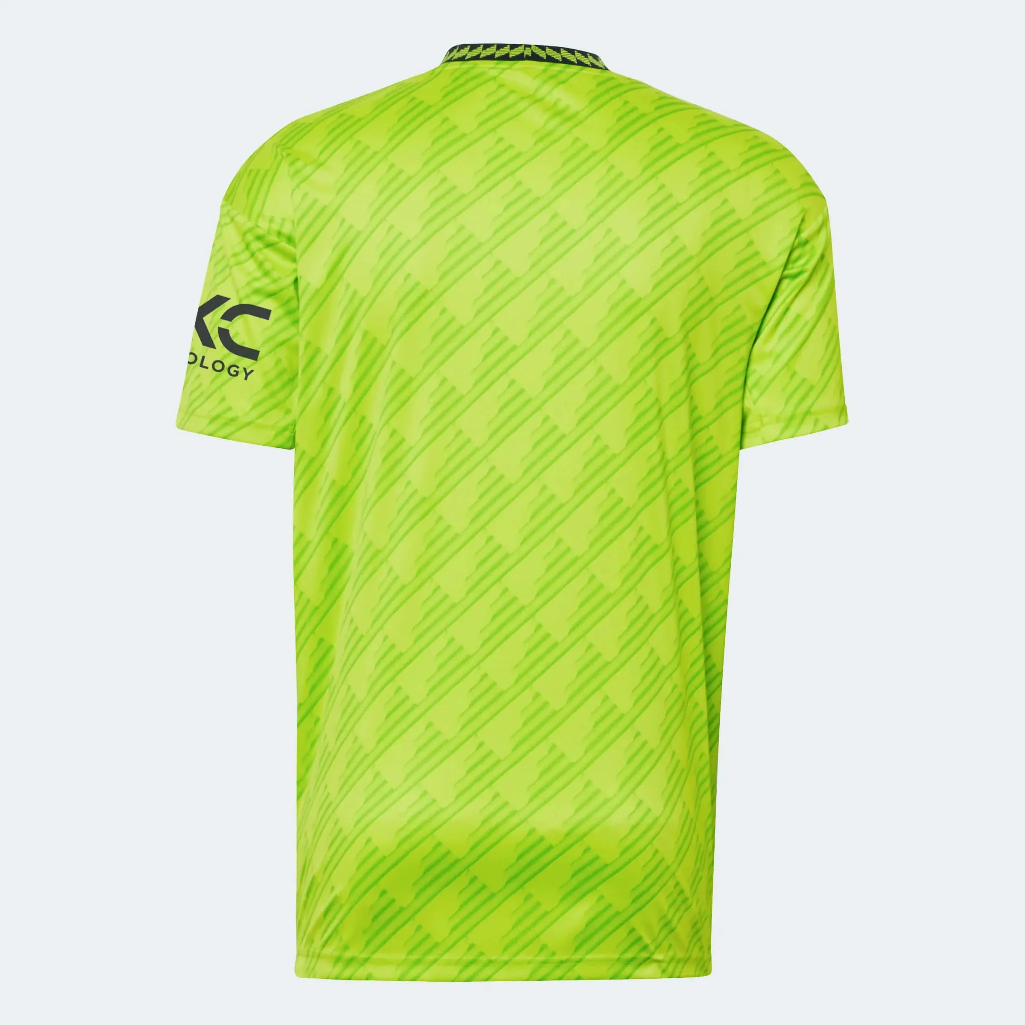 adidas 2022-23 Manchester United Third Jersey - Solar Slime - Image 8