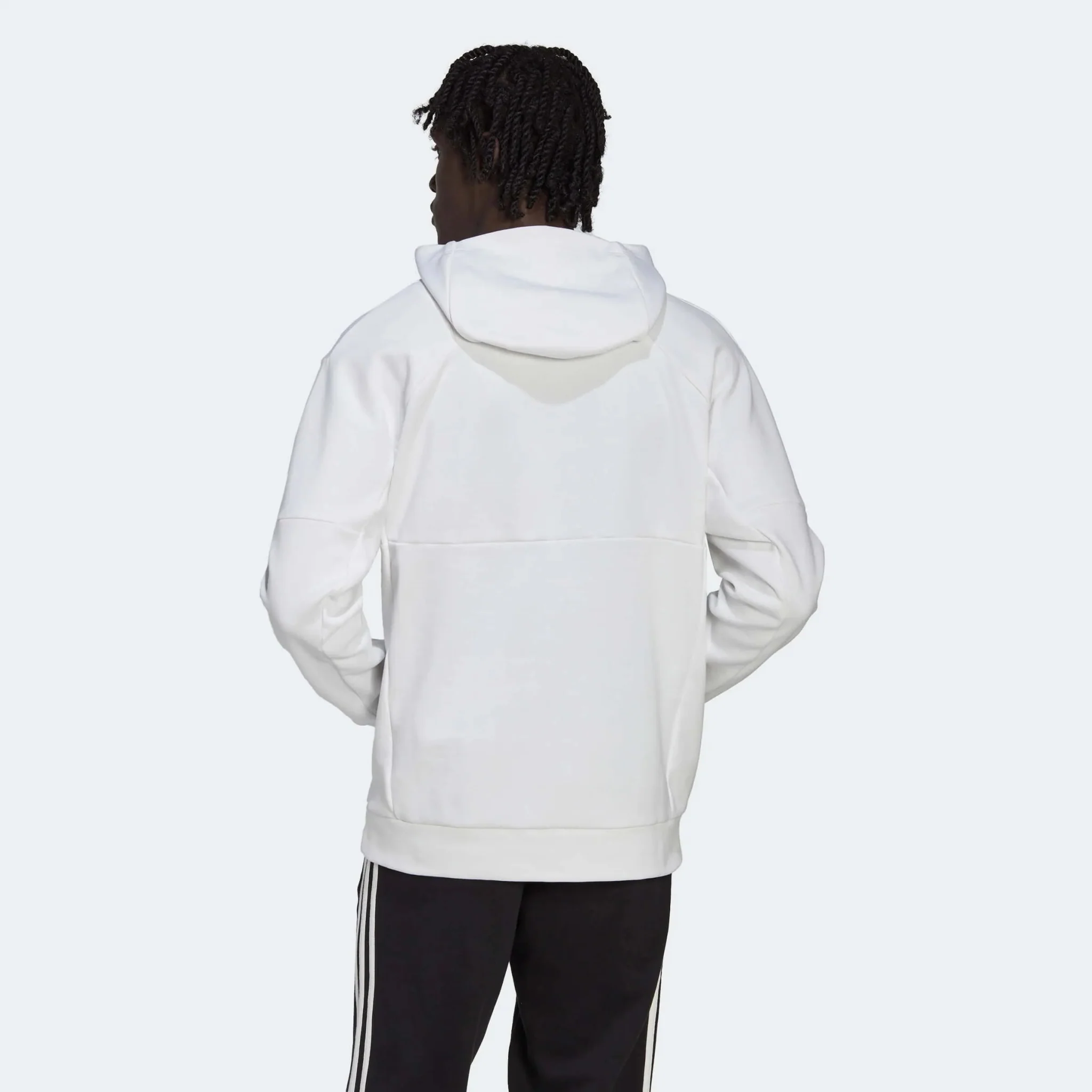 adidas 2022-23 Manchester United Travel Hoodie - White - Image 3