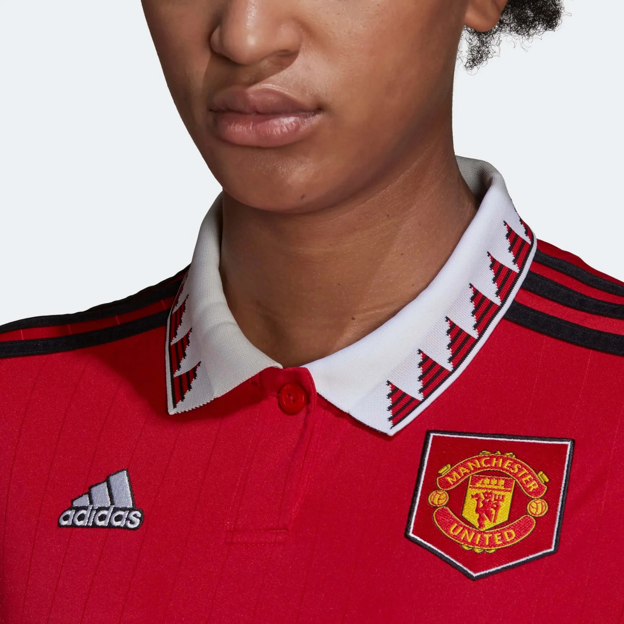 adidas 2022-23 Manchester United Women's Home Jersey - Red-White - Image 8