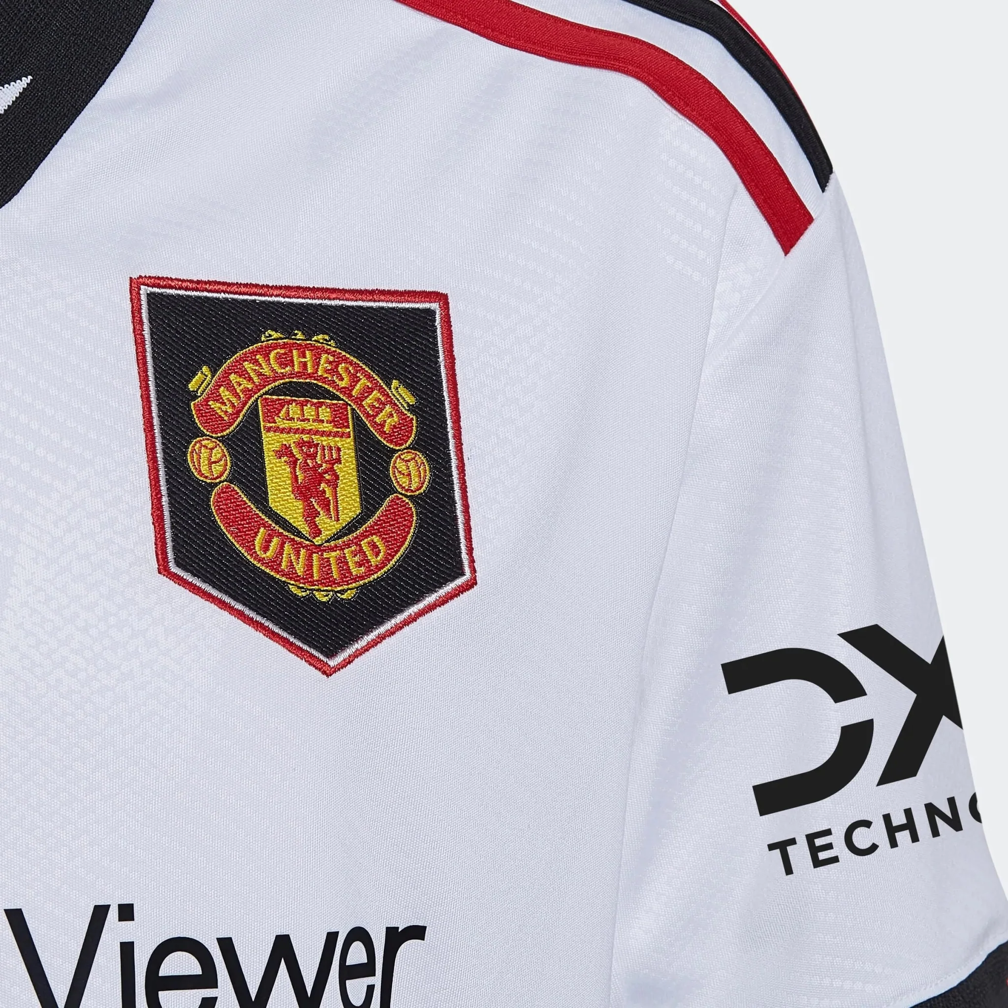 adidas 2022-23 Manchester United Youth Away Jersey - White - Image 3