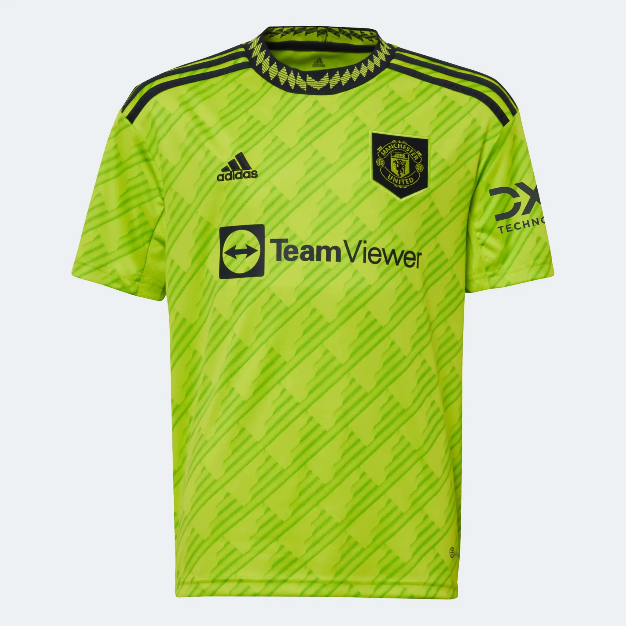 adidas 2022-23 Manchester United Youth Third Jersey - Solar Slime