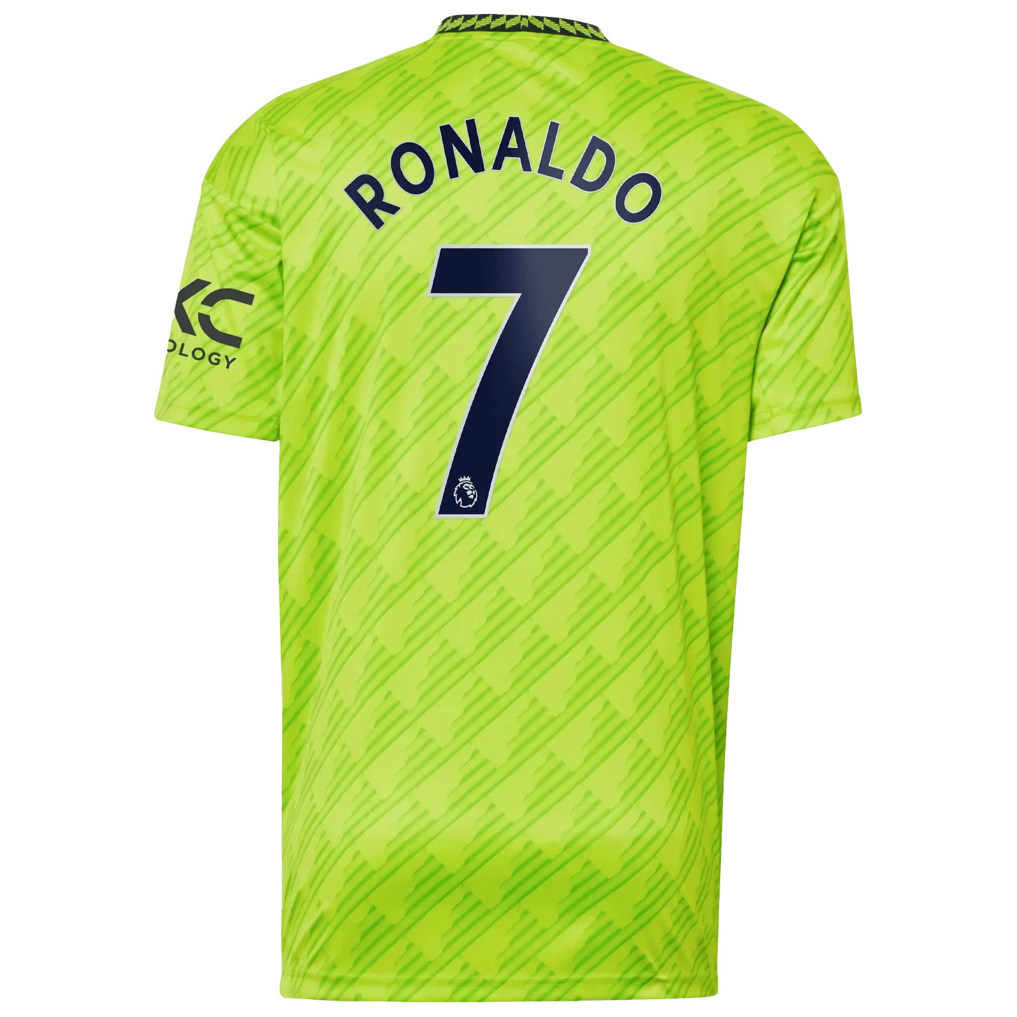 adidas 2022-23 Manchester United Youth Third Jersey - Solar Slime - Image 6