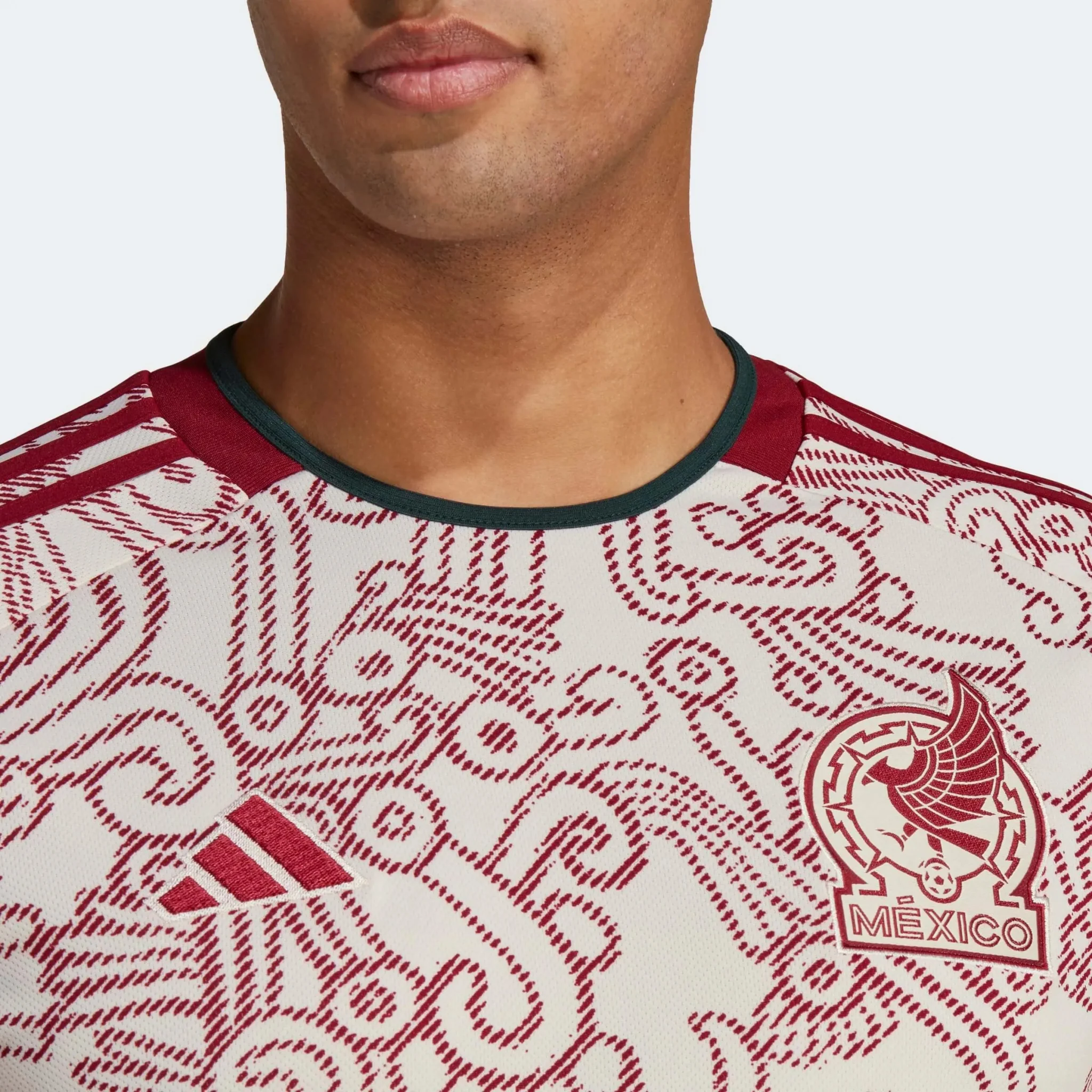 adidas 2022-23 Mexico Away Long Sleeve Jersey - Wonder White - Image 5