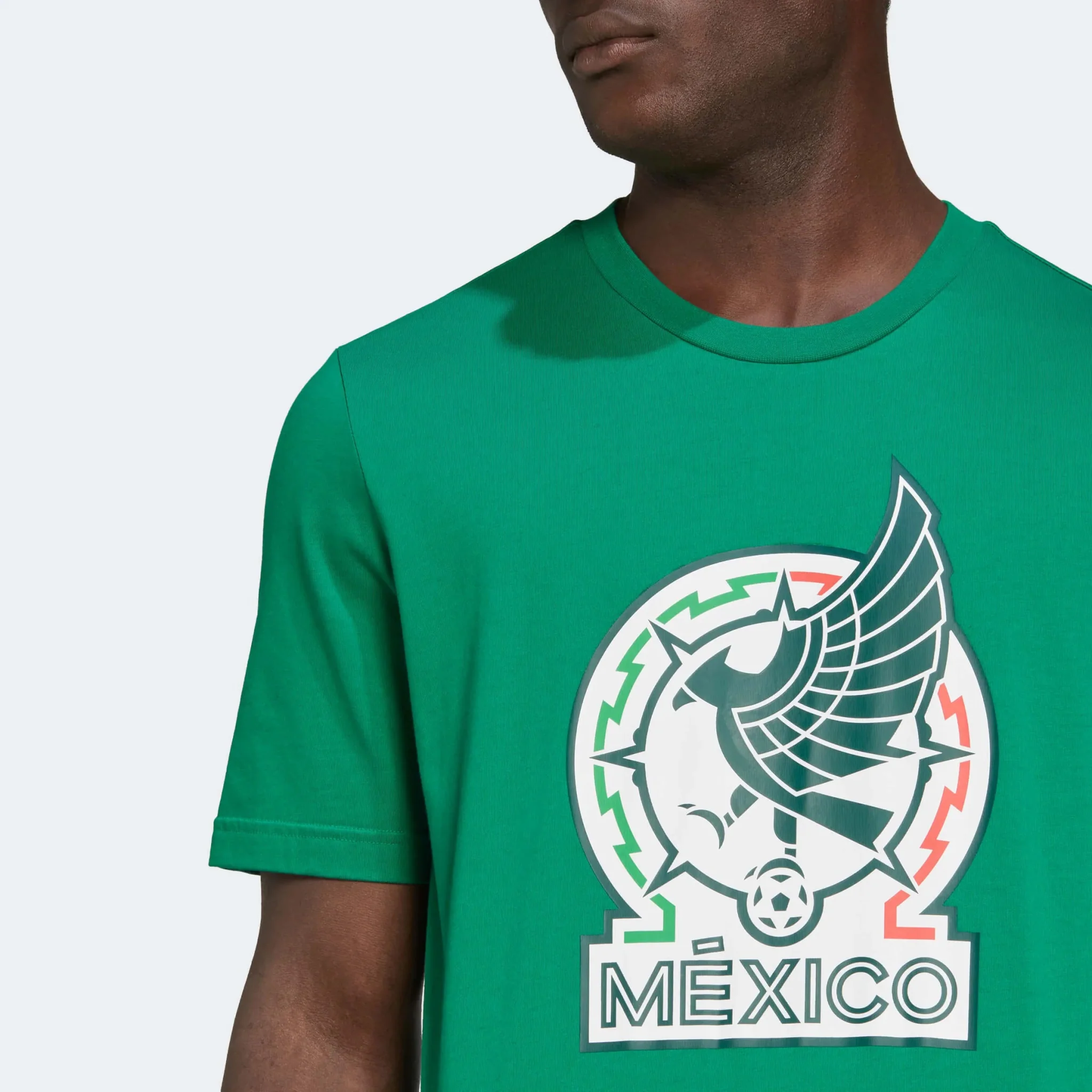 adidas 2022-23 Mexico Graphic Tee Green - Image 4