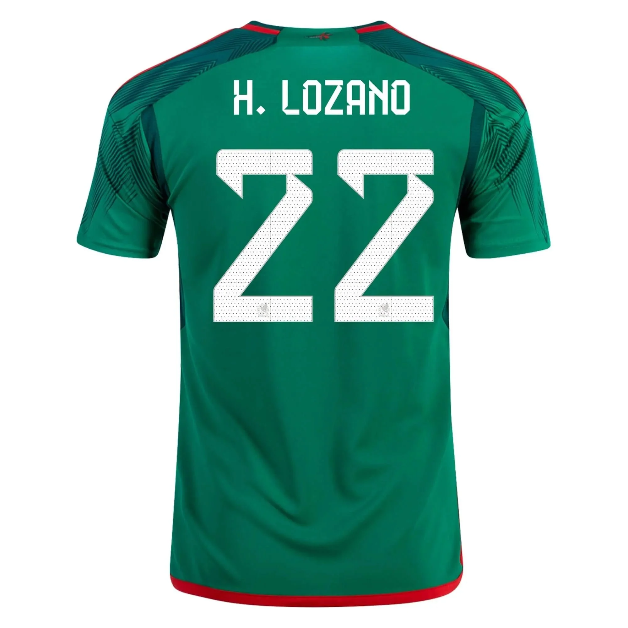 adidas 2022-23 Mexico Home Jersey - Green-Red - Image 9