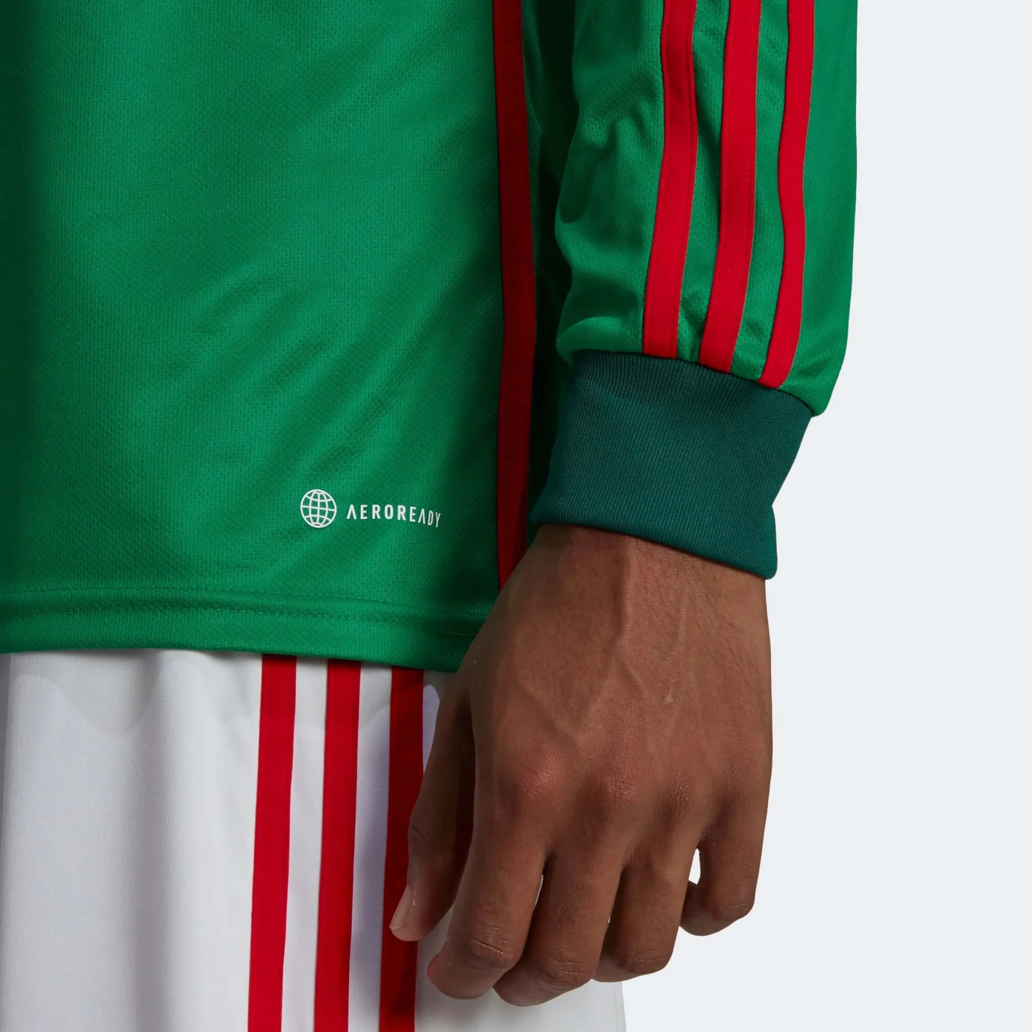 adidas 2022-23 Mexico Home Long-Sleeve Jersey - Green-Red - Image 14