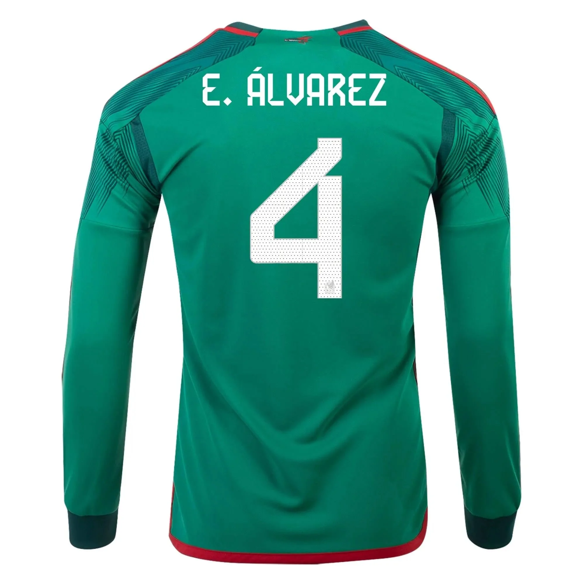adidas 2022-23 Mexico Home Long-Sleeve Jersey - Green-Red - Image 6