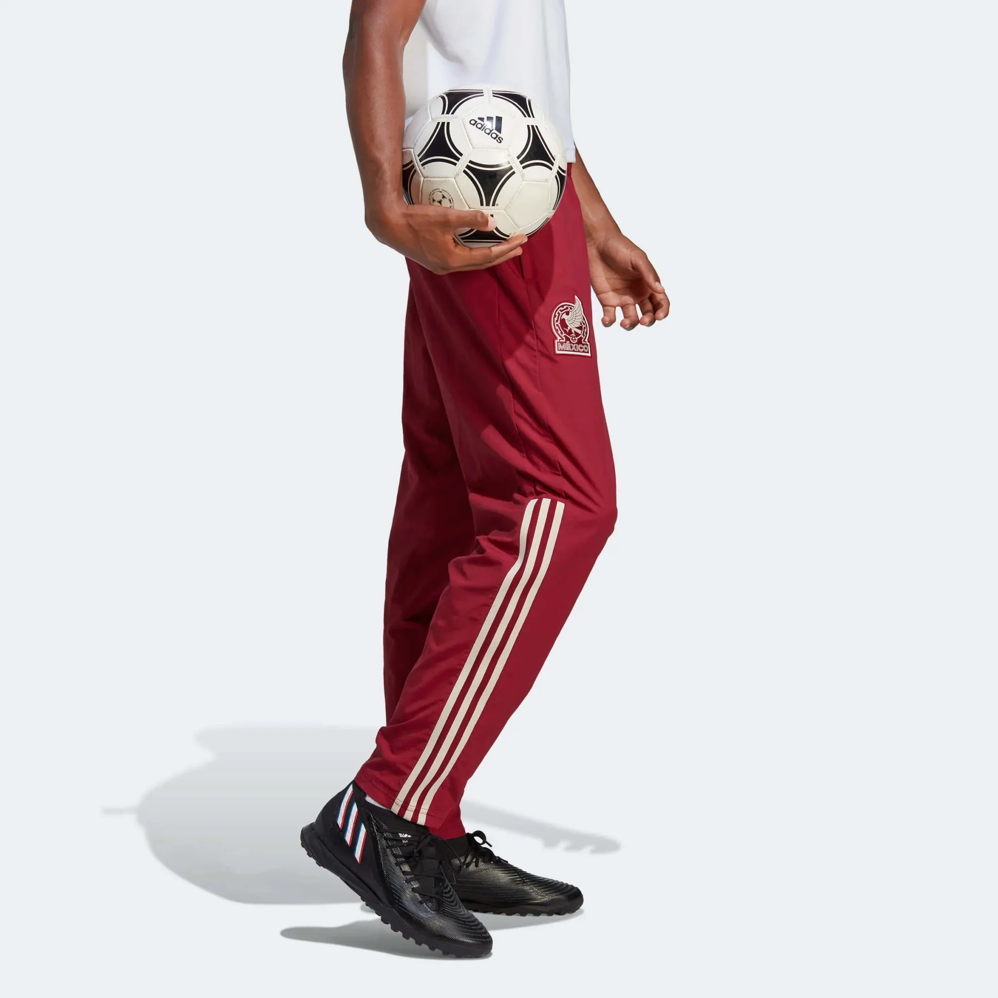adidas 2022-23 Mexico Presentation Pants - Burgundy - Image 3