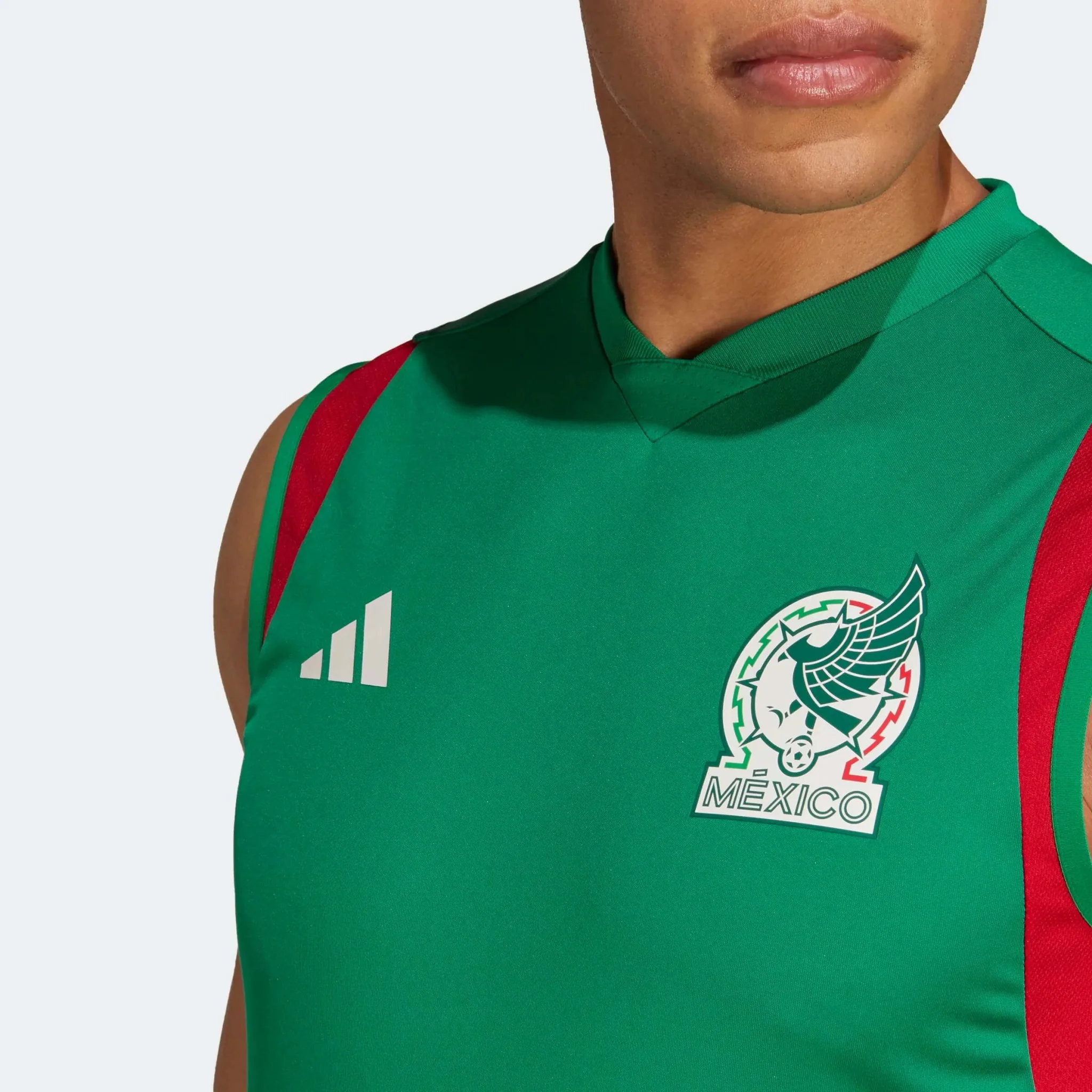 Adidas 2022-23 Mexico Tiro Sleeveless Training Jersey Green - Image 5