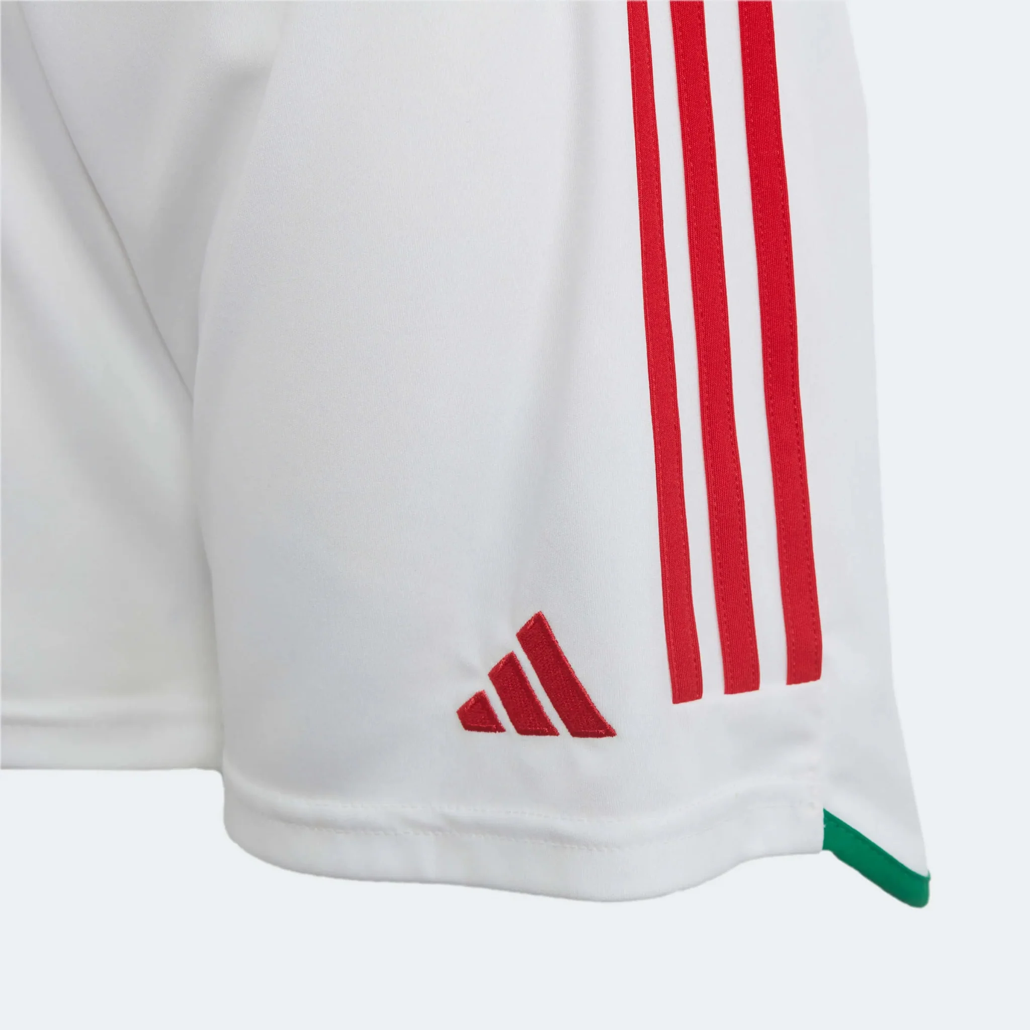 adidas 2022-23 Mexico Youth Home Shorts - White-Red - Image 3