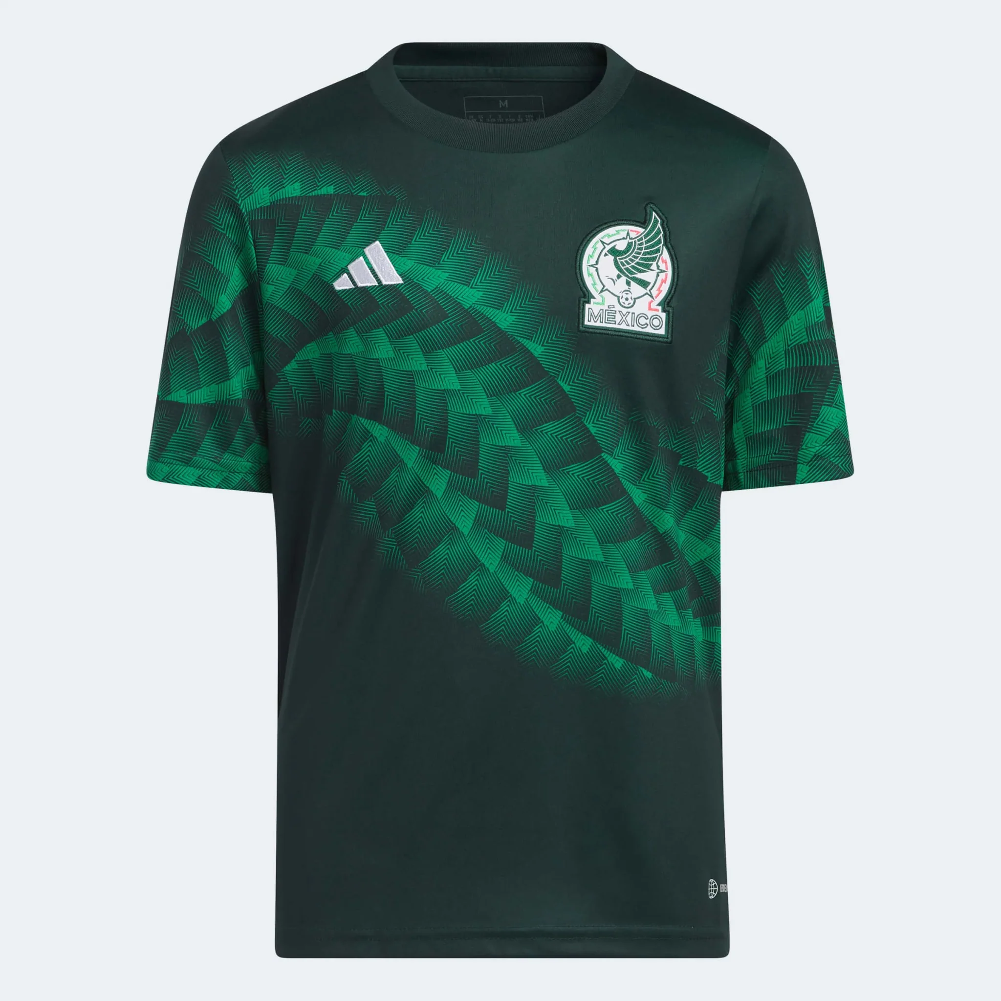 adidas 2022-23 Mexico Youth Pre-Match Jersey - Green Night-Vivid Green