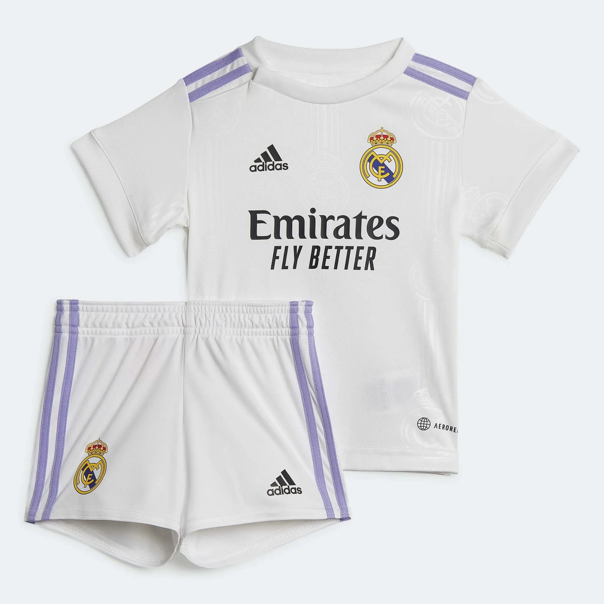 adidas 2022-23 Real Madrid Home Baby Kit - White