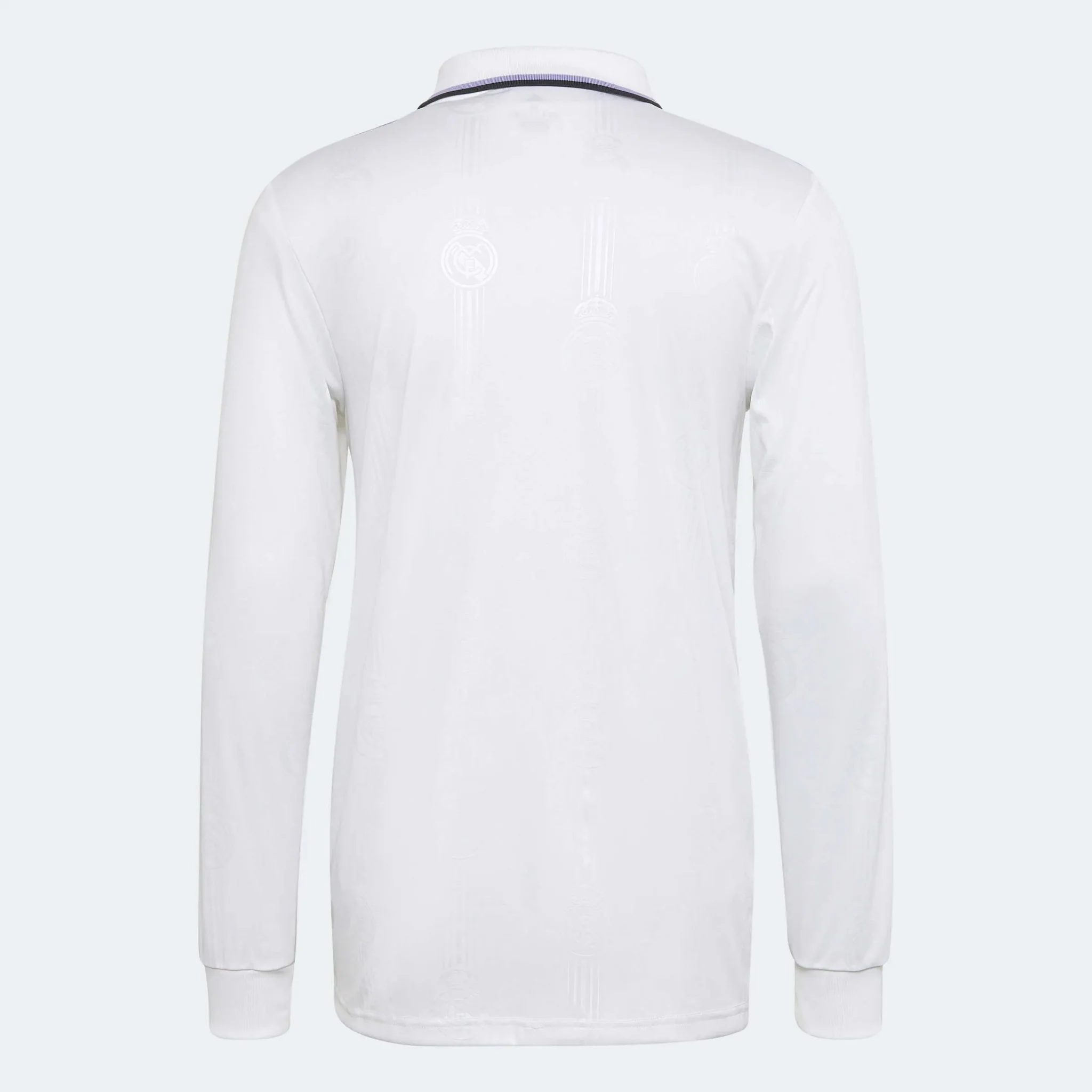 adidas 2022-23 Real Madrid Home Long-Sleeve Jersey - White - Image 2