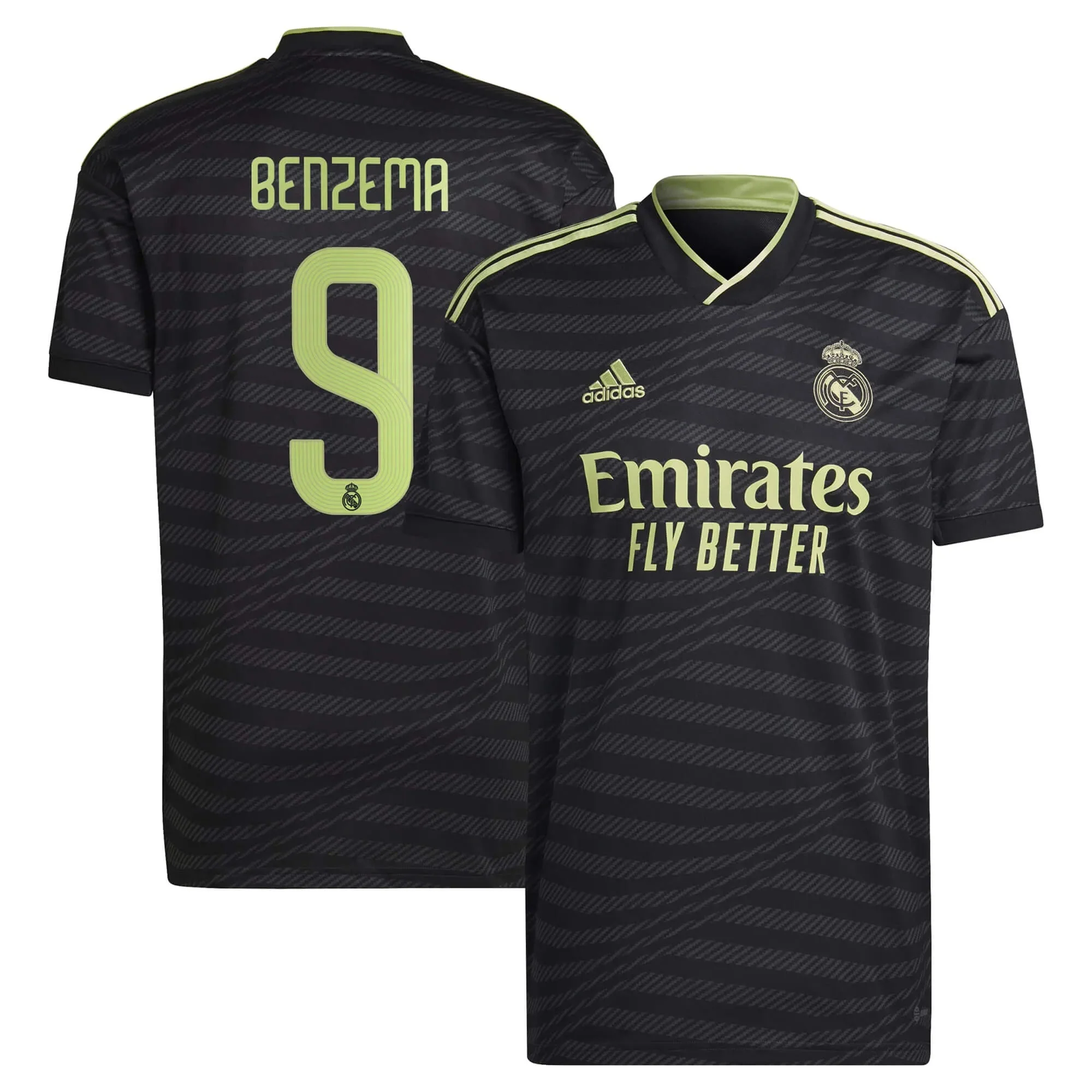 adidas 2022-23 Real Madrid Third Jersey - Black - Image 2