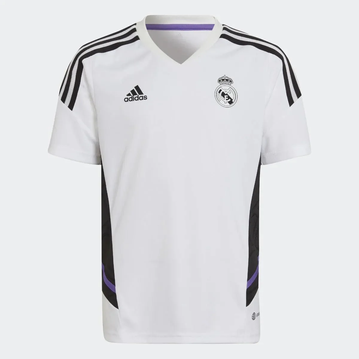 adidas 2022-23 Real Madrid Youth Training Jersey - White