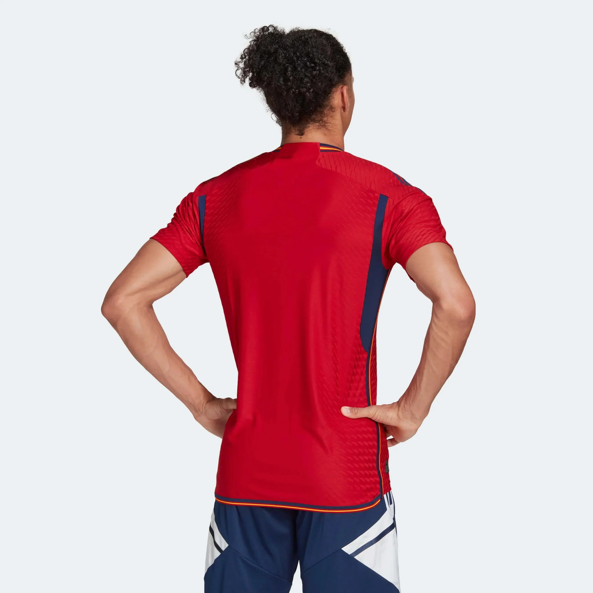 adidas 2022-23 Spain Authentic Home Jersey - Red-Navy - Image 4