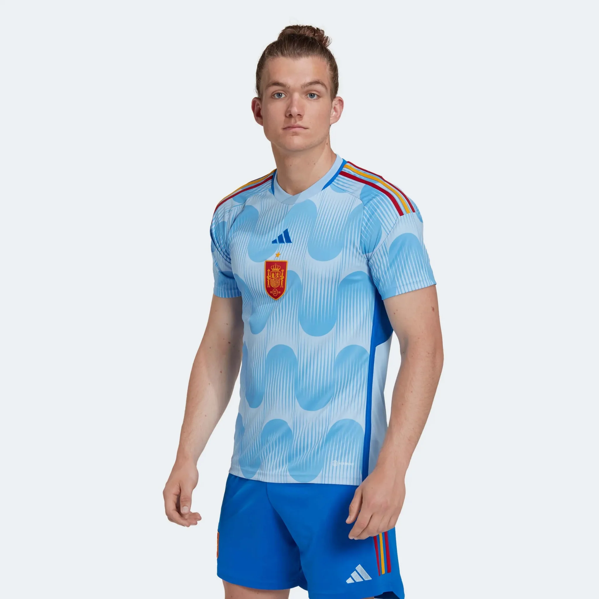 adidas 2022-23 Spain Away Jersey Glory Blue - Image 3