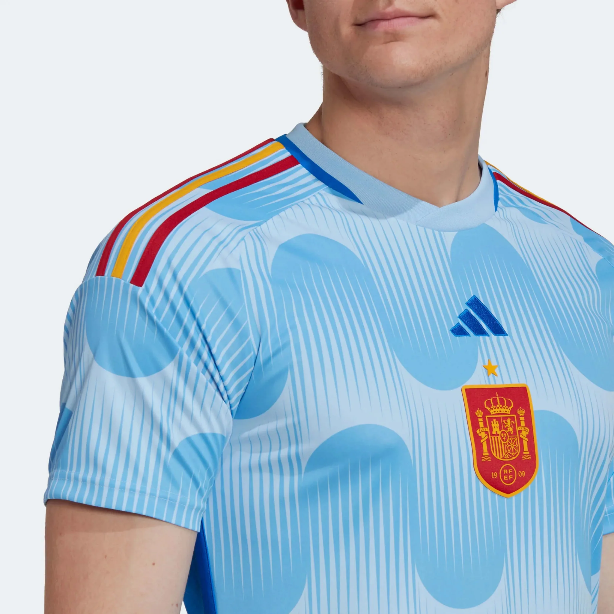 adidas 2022-23 Spain Away Jersey Glory Blue - Image 5