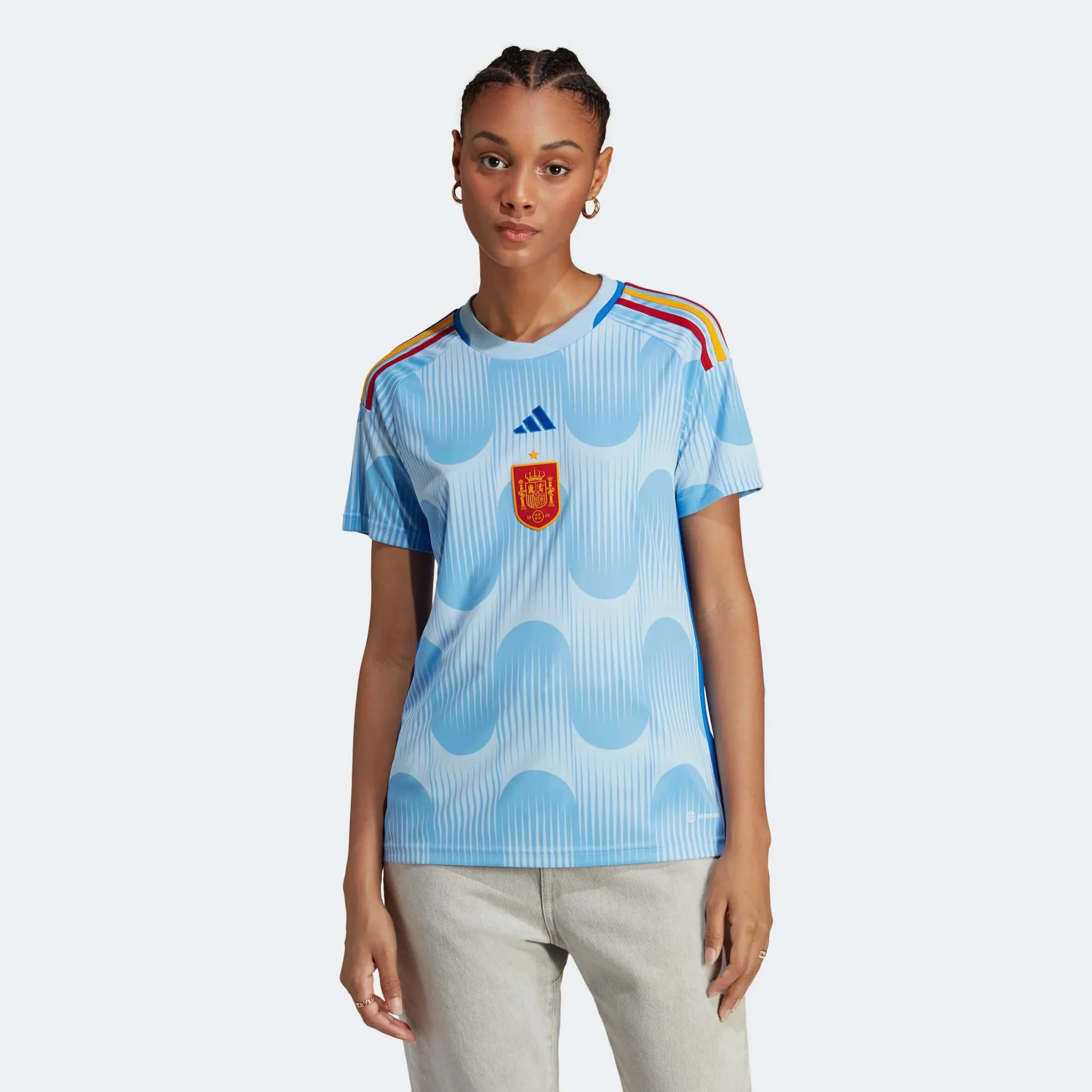 adidas 2022-23 Spain Women's Away Jersey - Glory Blue - Image 3