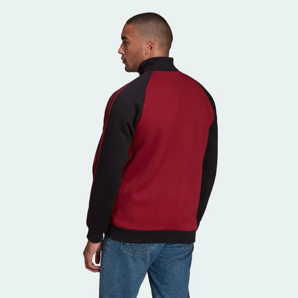 Adidas 2022 Arsenal Anthem Jacket - Noble Maroon-Black - Image 3