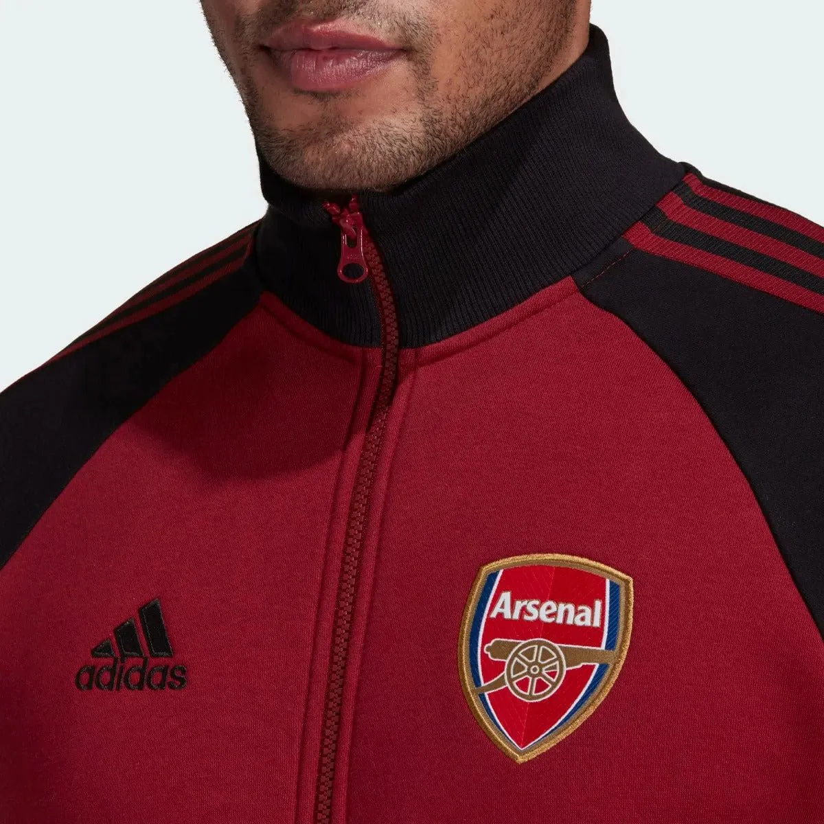 Adidas 2022 Arsenal Anthem Jacket - Noble Maroon-Black - Image 4