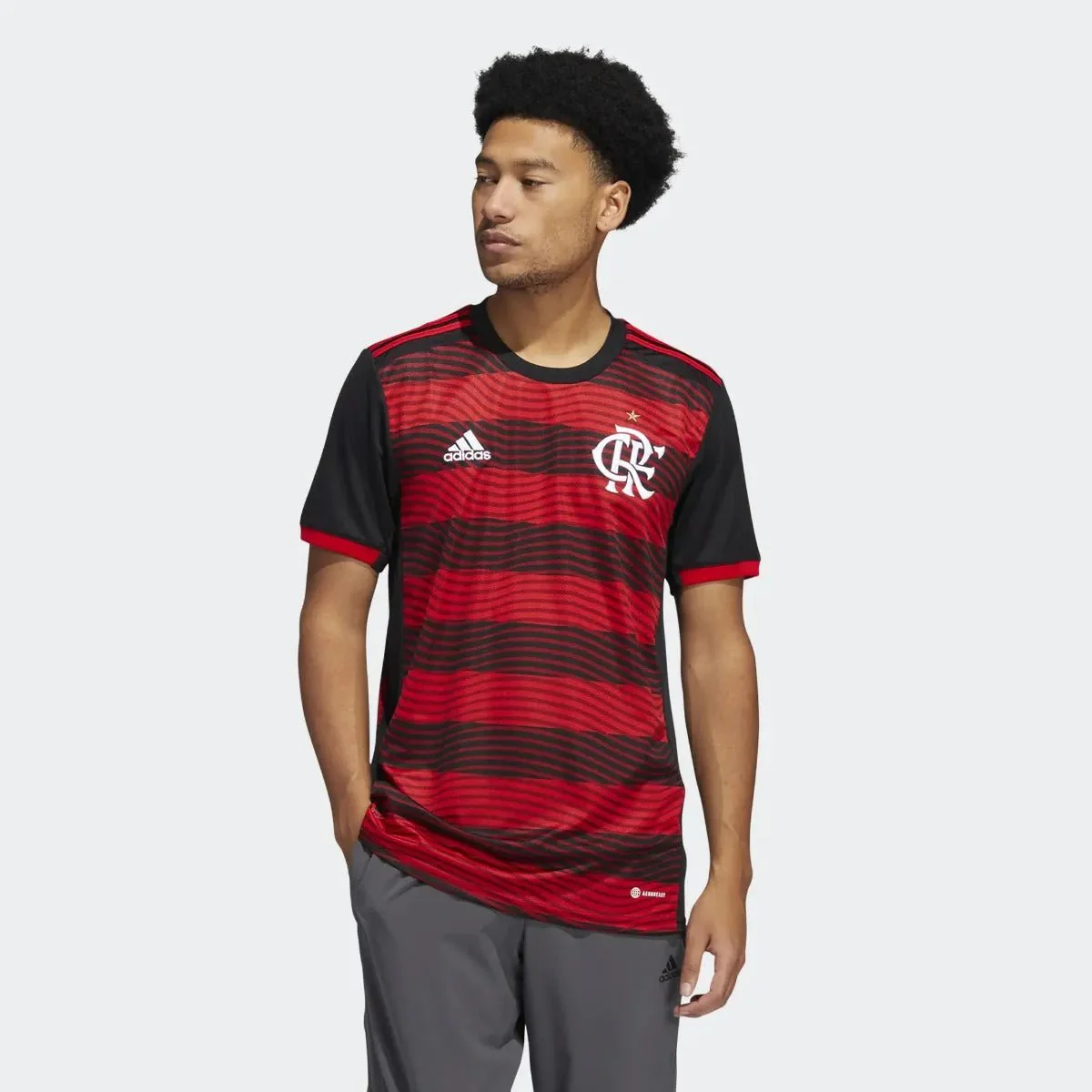 adidas 2022 CR Flamengo Home Jersey - Red-Black - Image 3