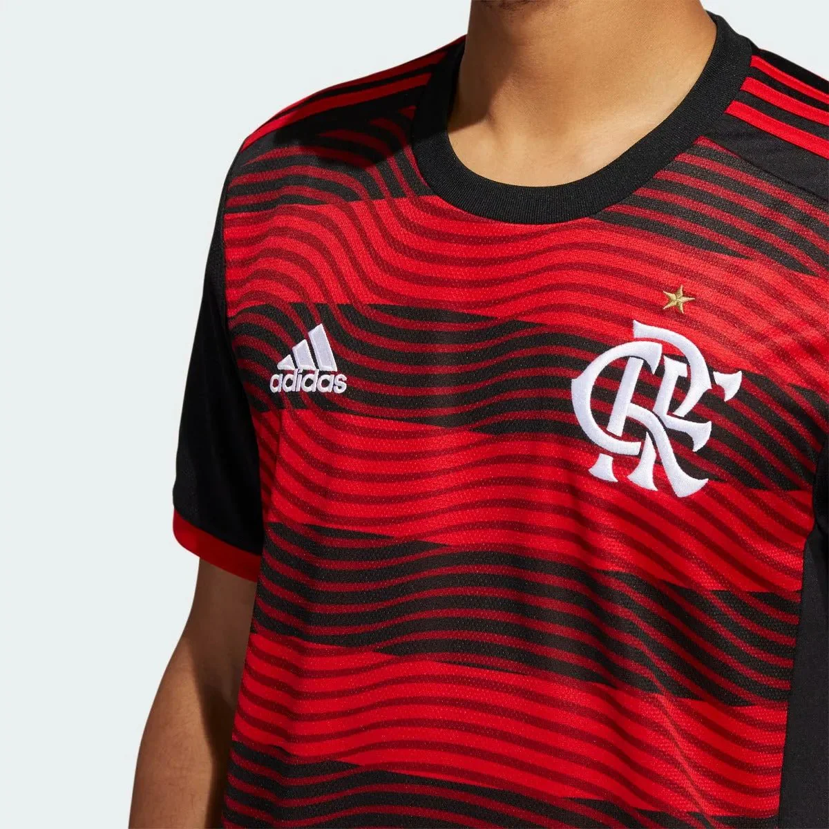adidas 2022 CR Flamengo Home Jersey - Red-Black - Image 5