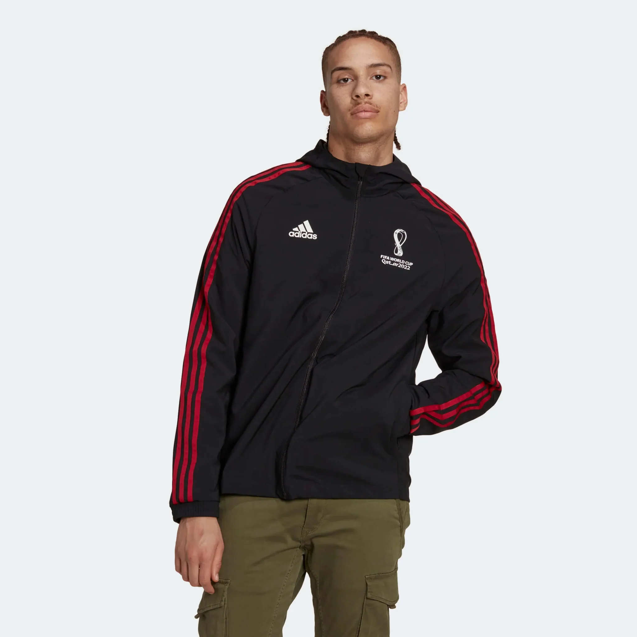 adidas 2022 FIFA World Cup Woven Jacket - Black - Image 2