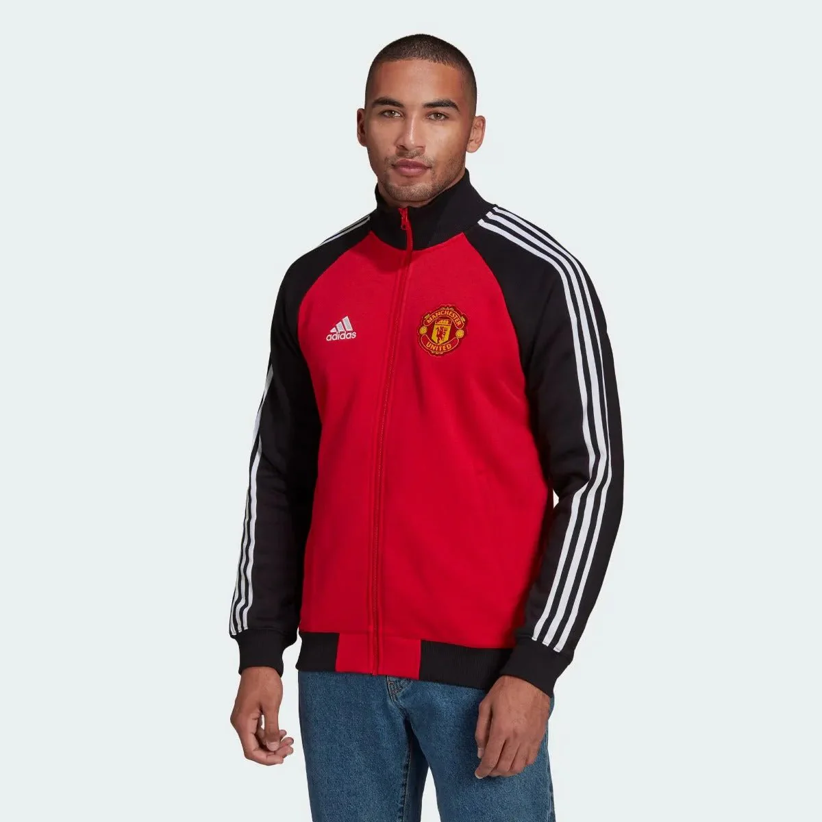 Adidas 2022 Manchester United Tiro 21 Anthem Jacket - Red-Black - Image 2