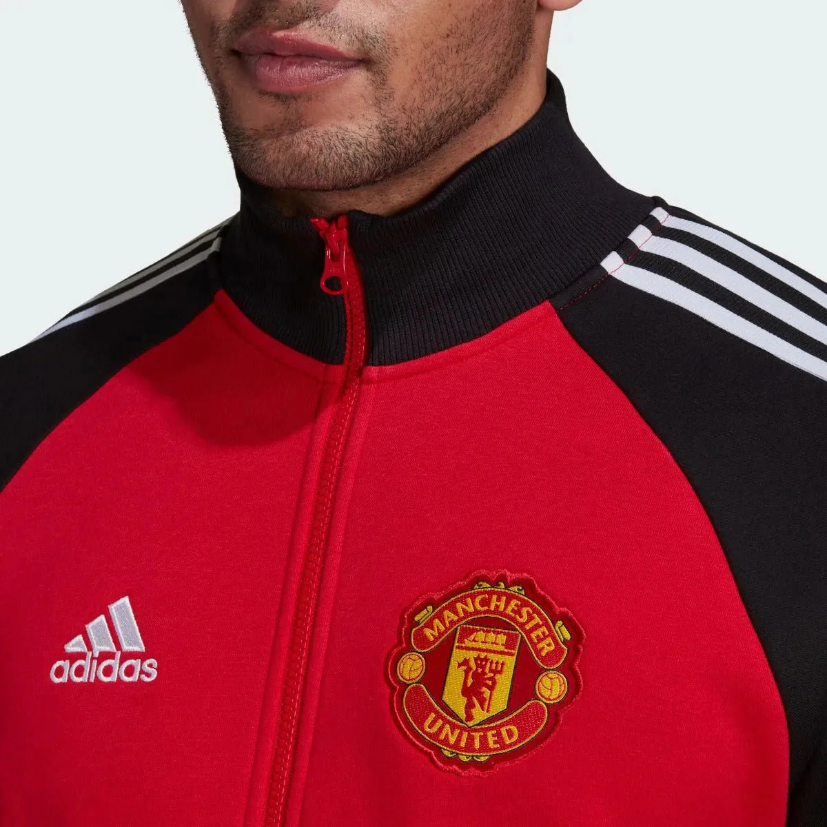 Adidas 2022 Manchester United Tiro 21 Anthem Jacket - Red-Black - Image 4