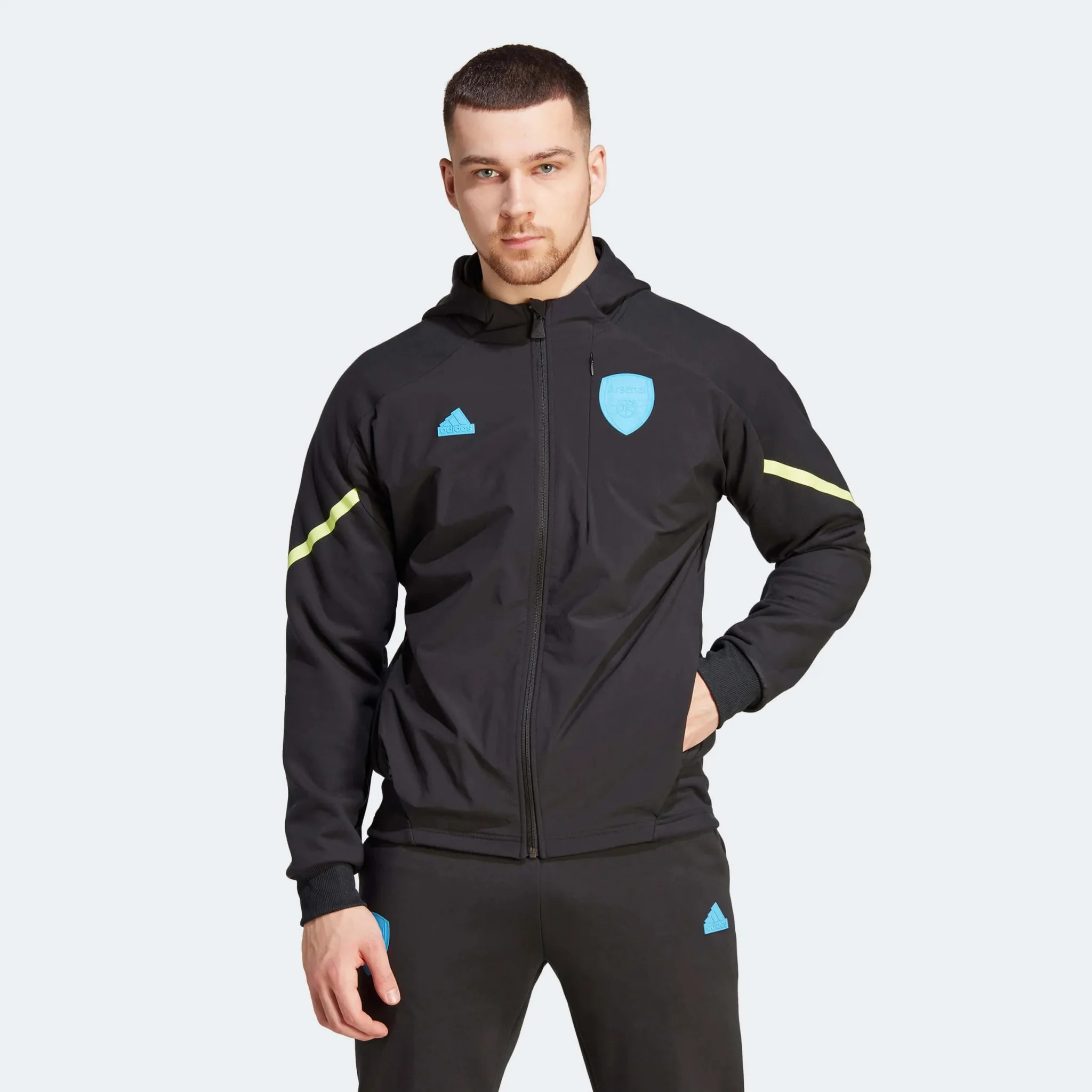 adidas 2023-24 Arsenal Men's D4GMD Full-Zip Hoodie - Image 2