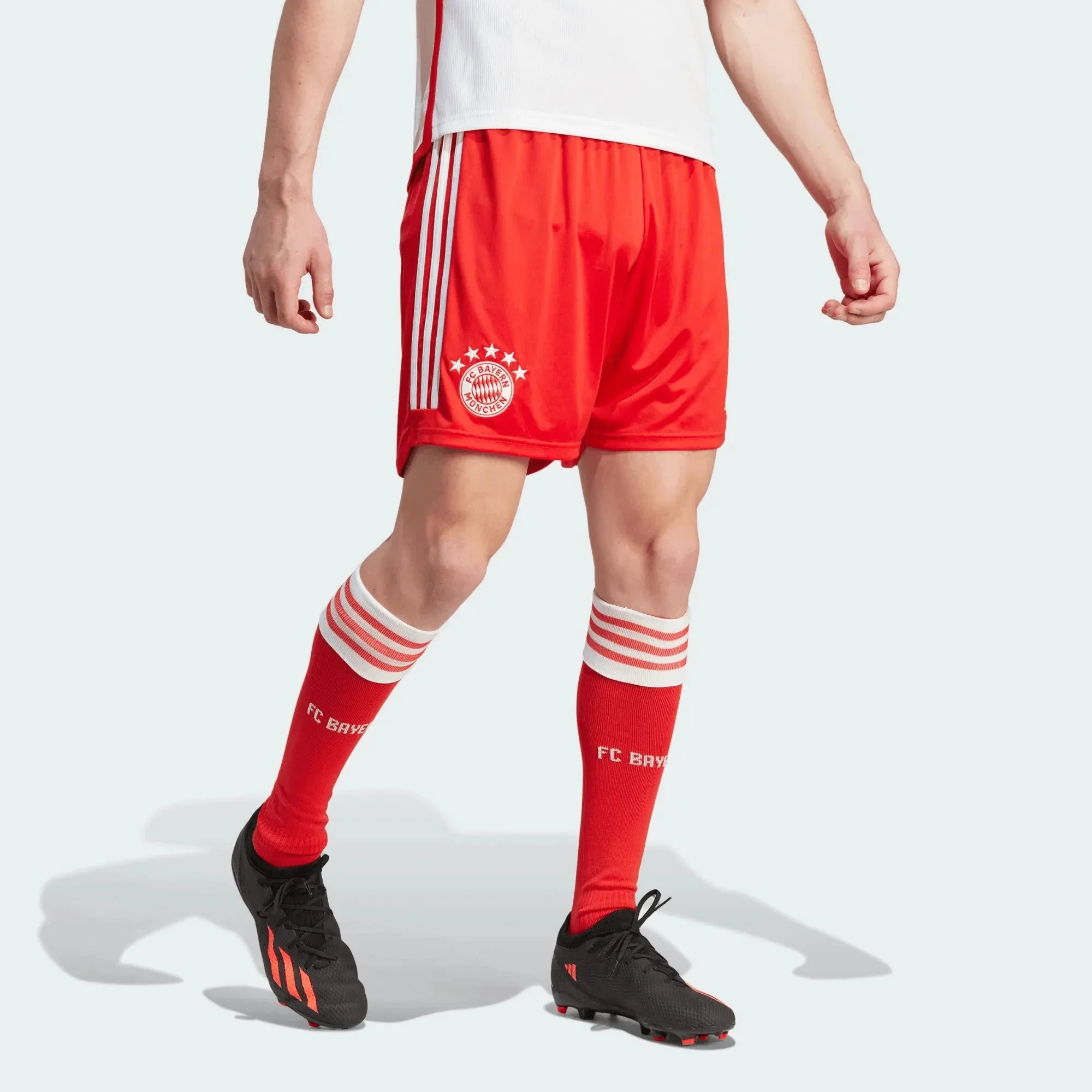 adidas 2023-24 Bayern Munich Men's Stadium Home Shorts - Image 2