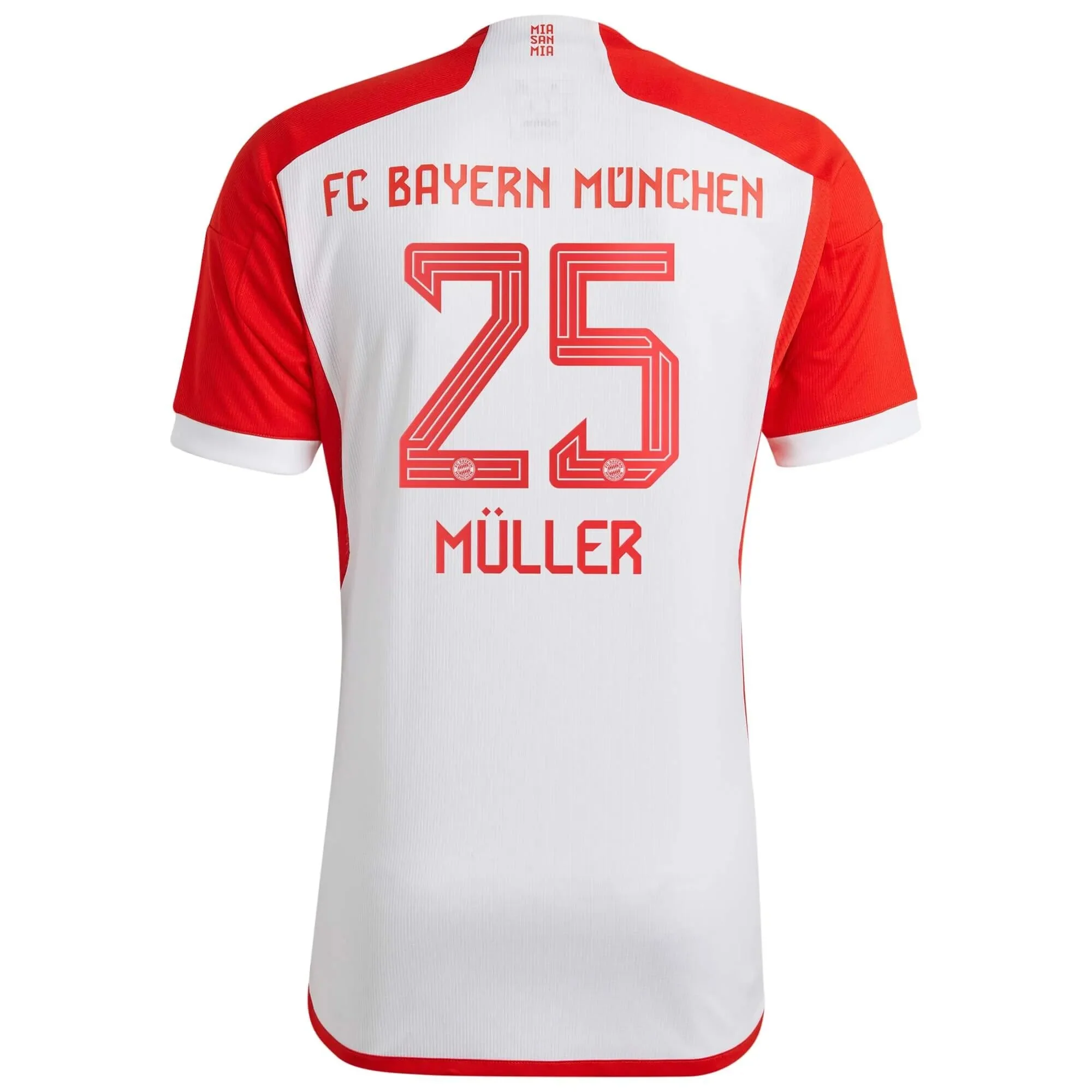 adidas 2023-24 Bayern Munich Men's Stadium Home Jersey - Image 5